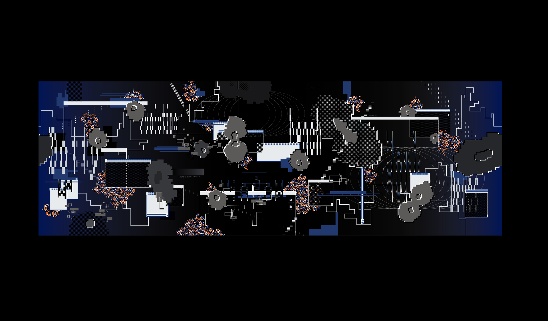 Four connected posters illustrating the ever-evolving nature of the Internet