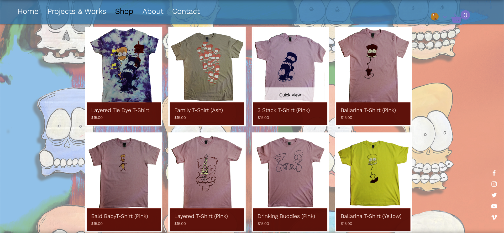 Screenshot of The Knobbheads online store