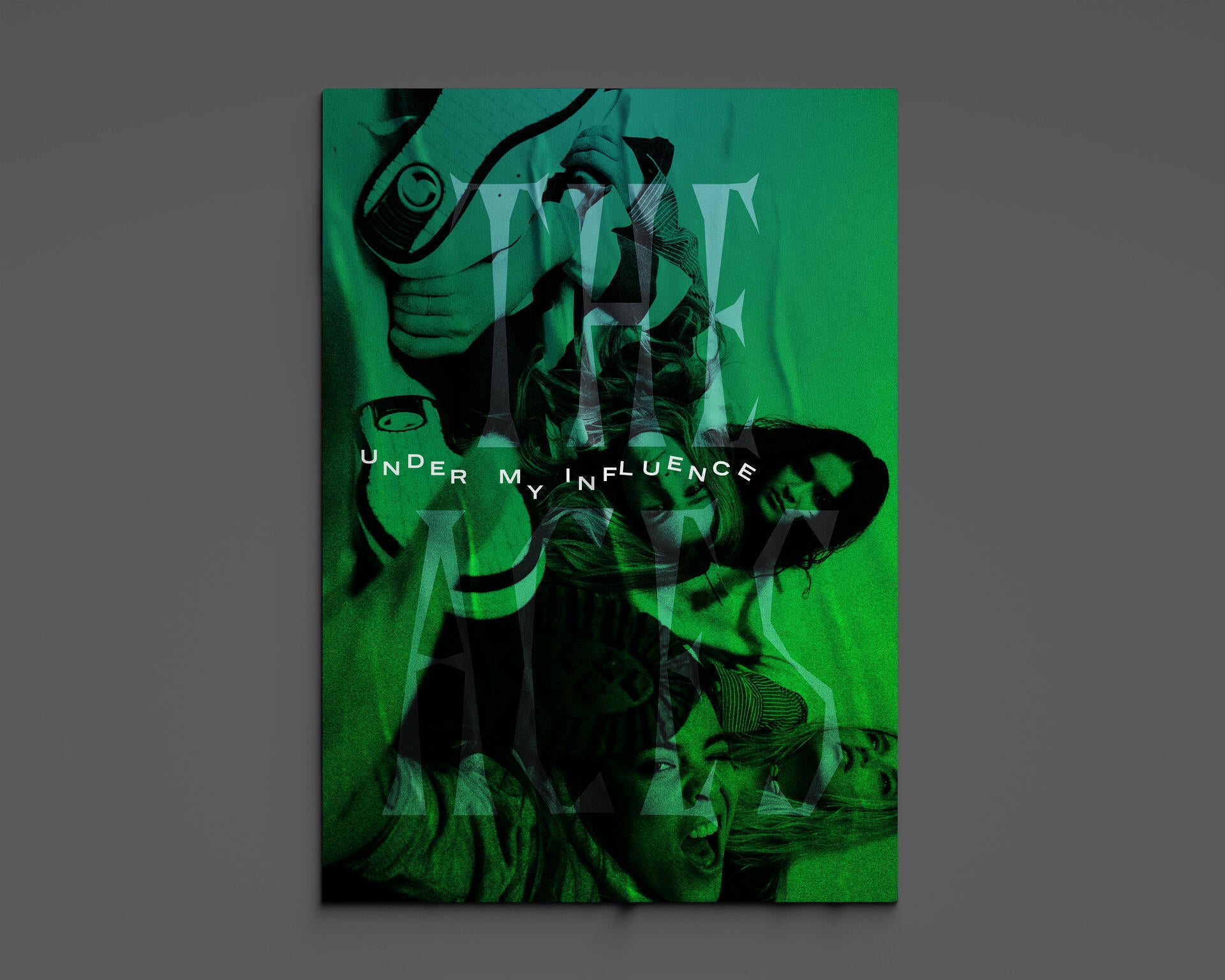 Green and black promotional poster for the typeface 'Frosty'