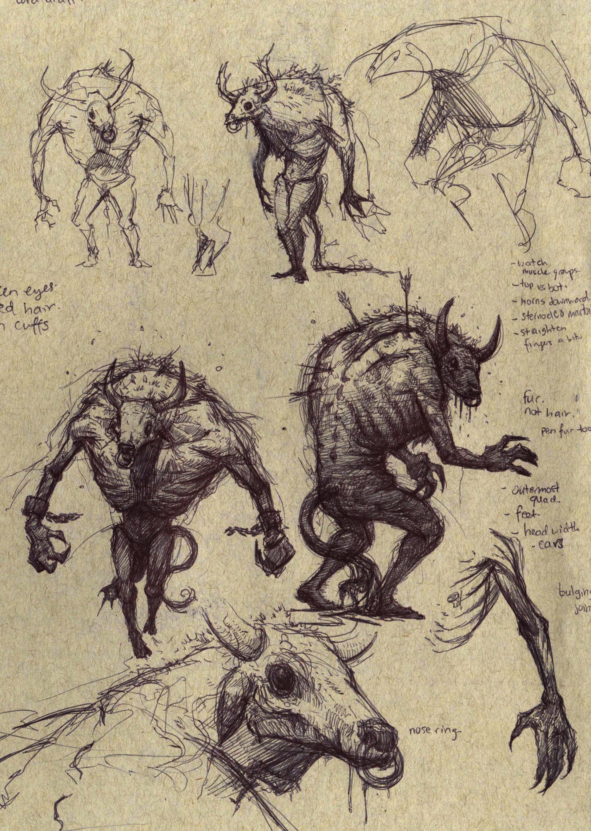 minotaur sketches