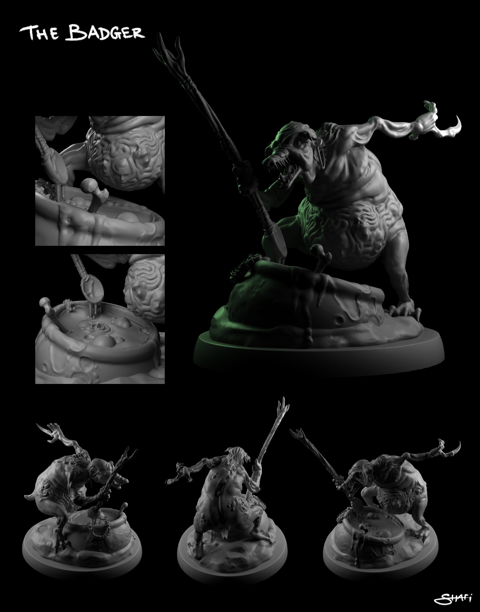 the badger character concept design