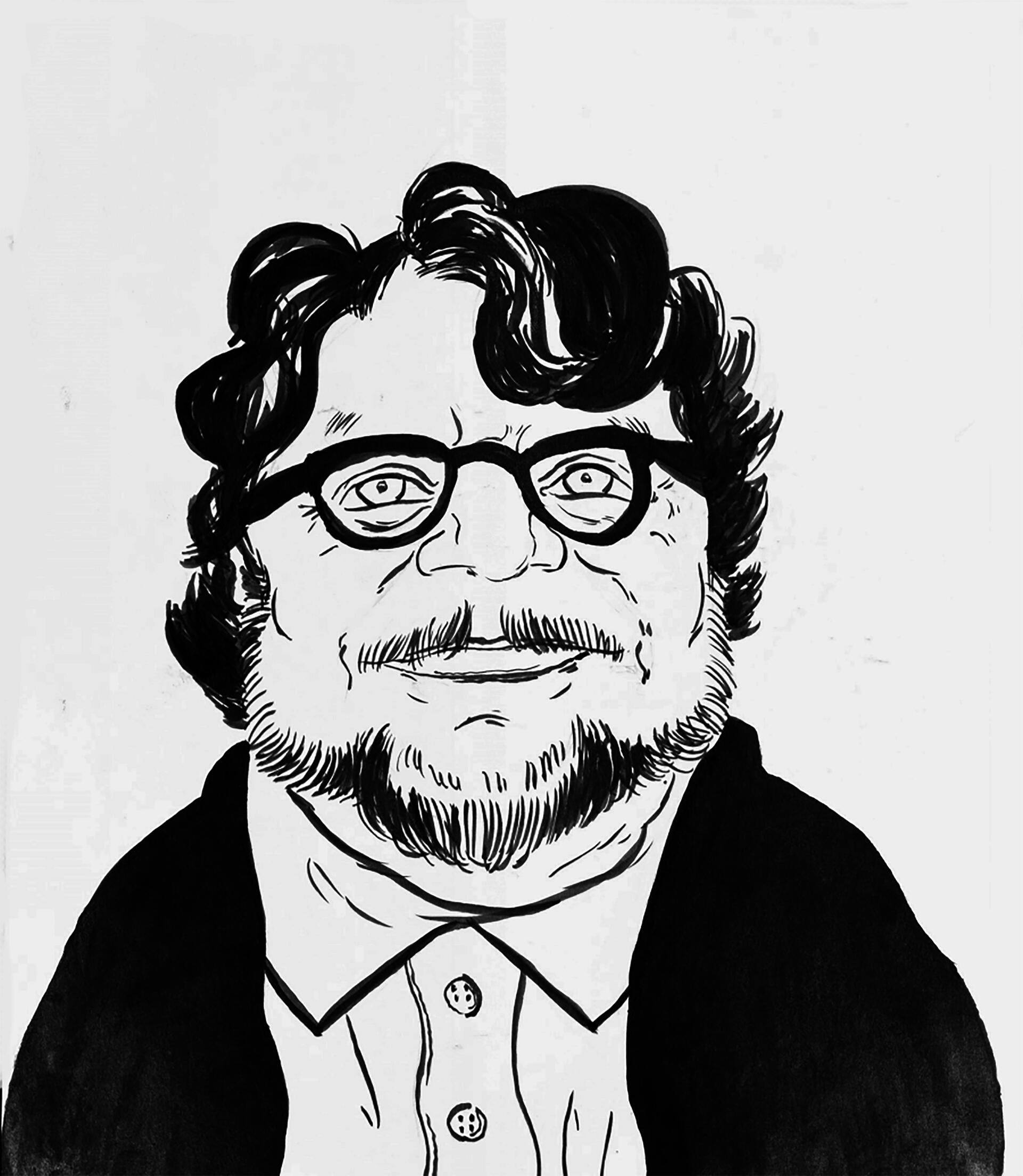black and white portrait of a man