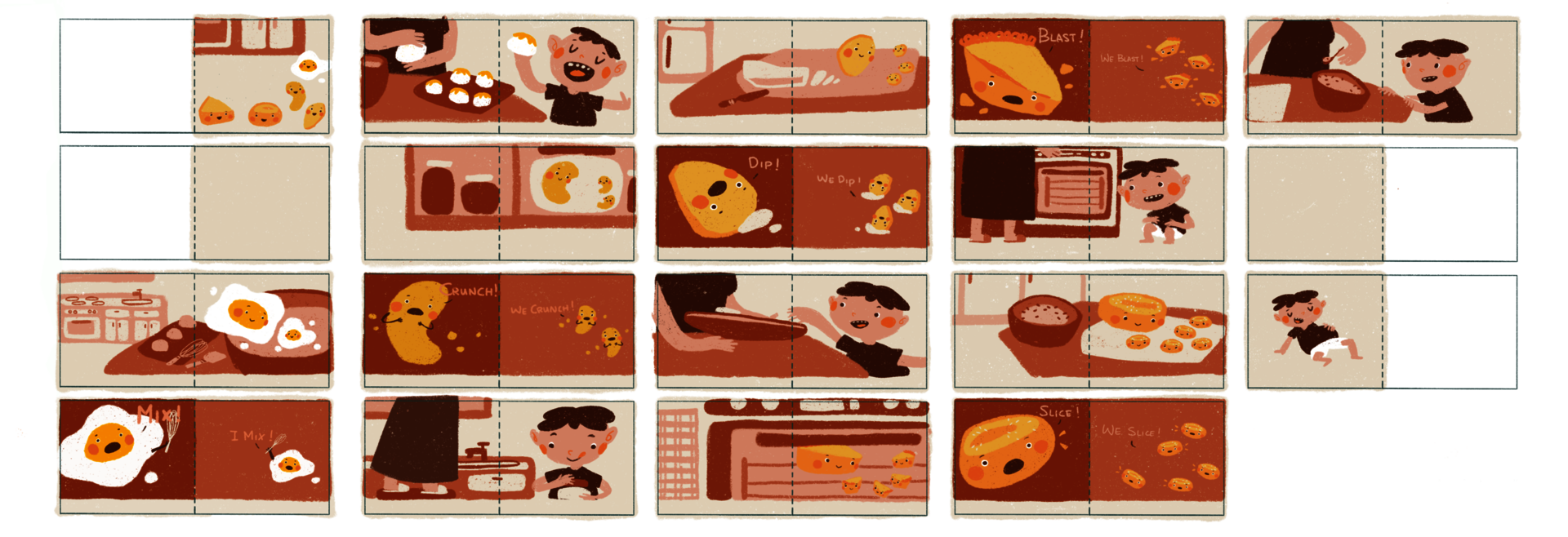mockup of the illustrations to a children's book