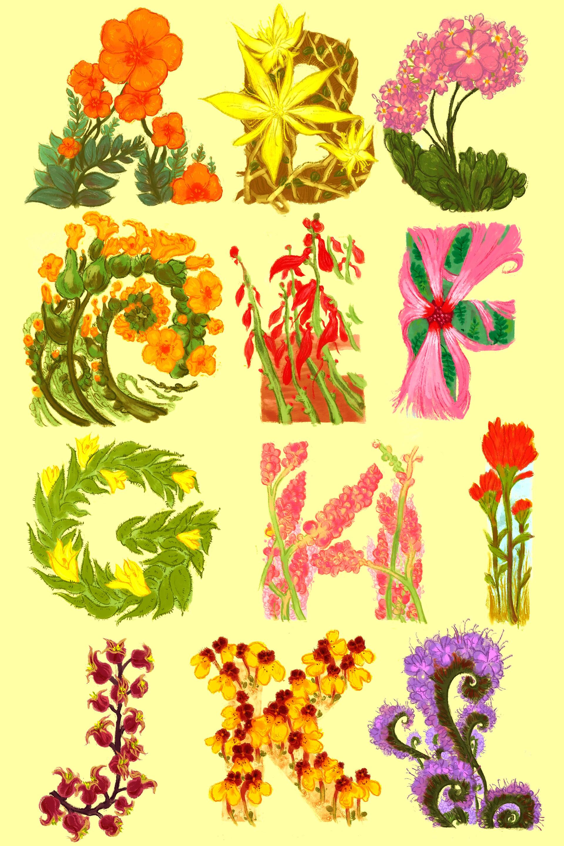 floral alphabet