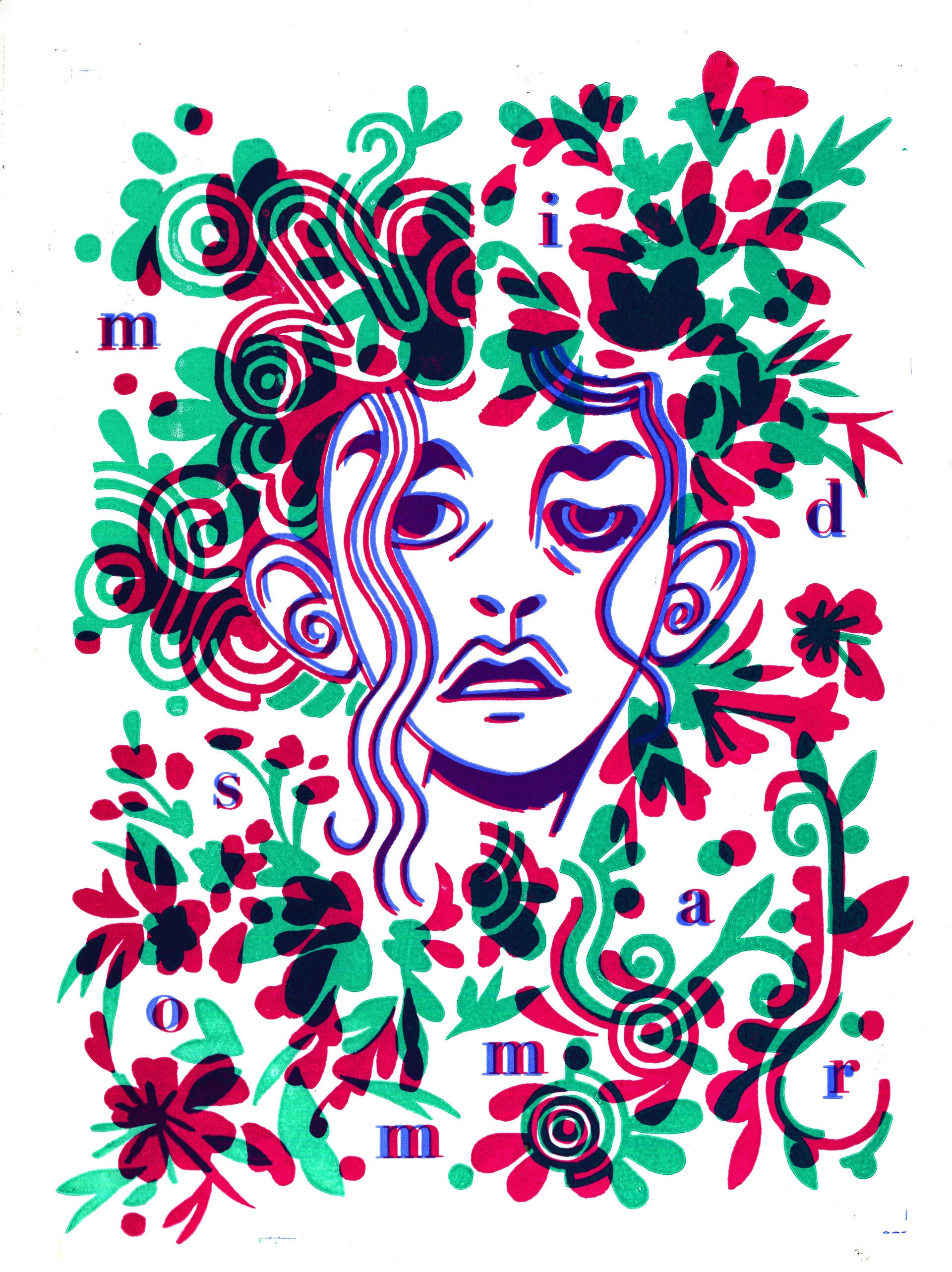 Letterpress printed illustration