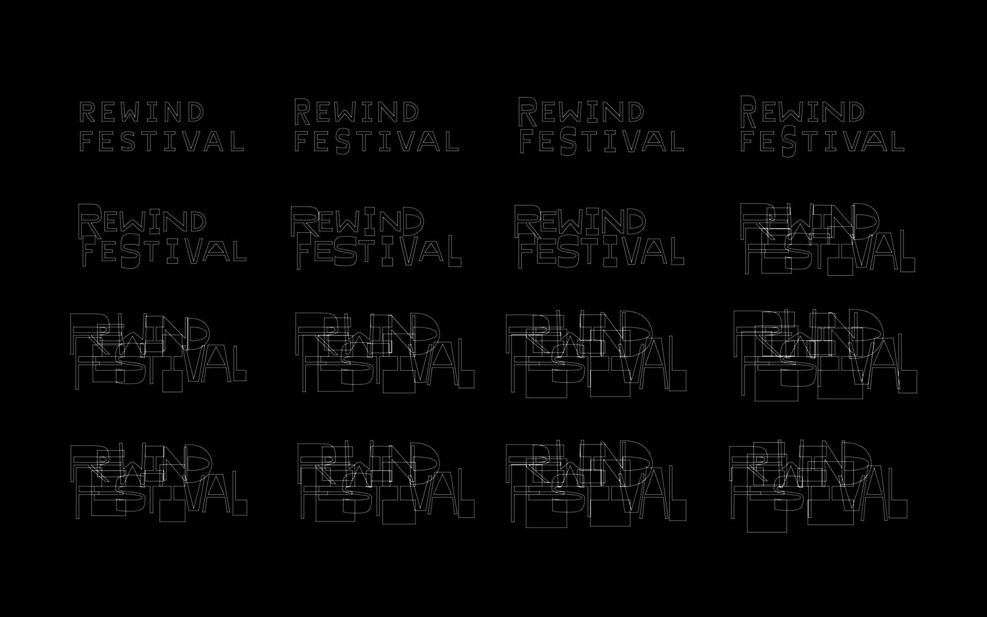 Sound-responsive typography for Rewind Festival