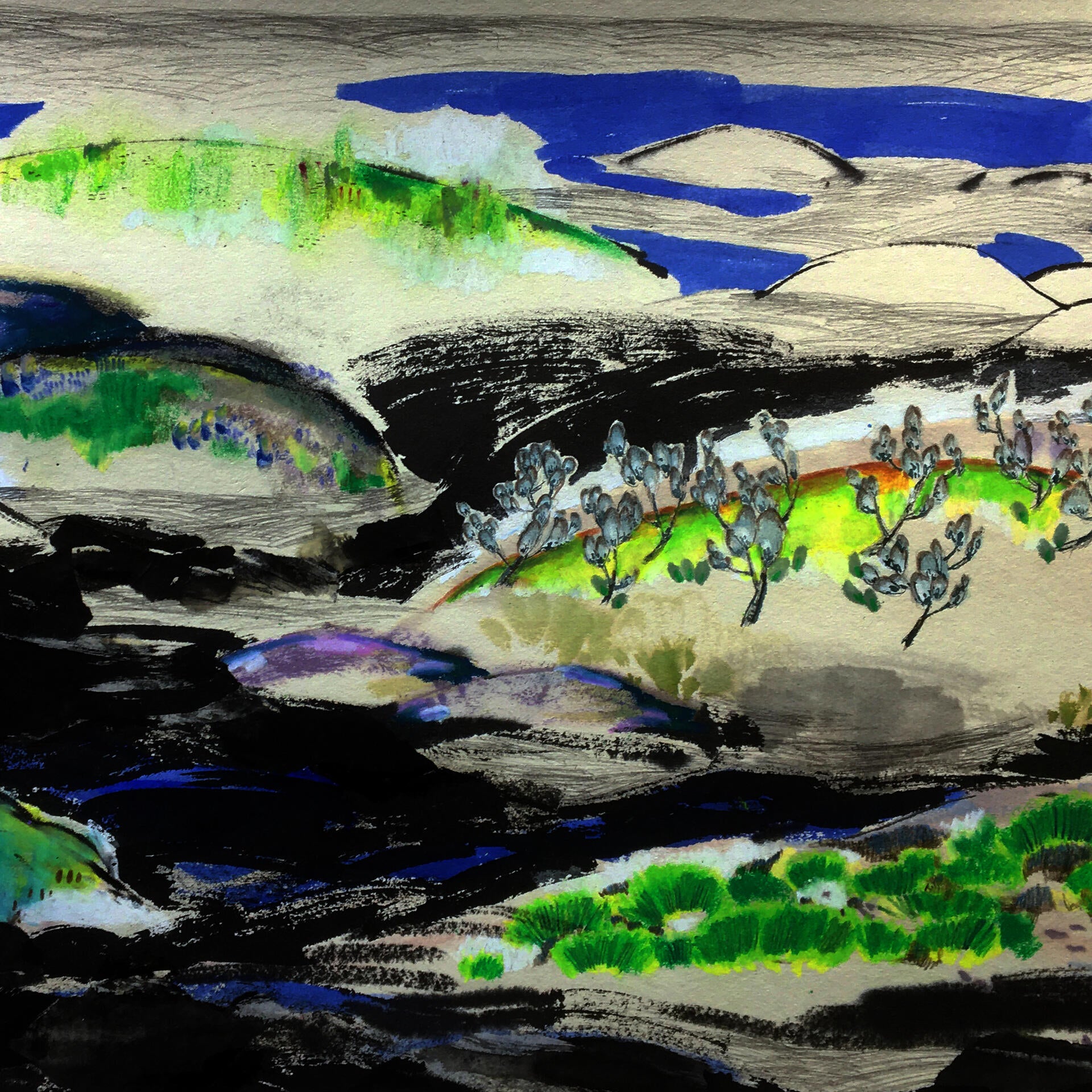 landscape painting, wetlands (header)