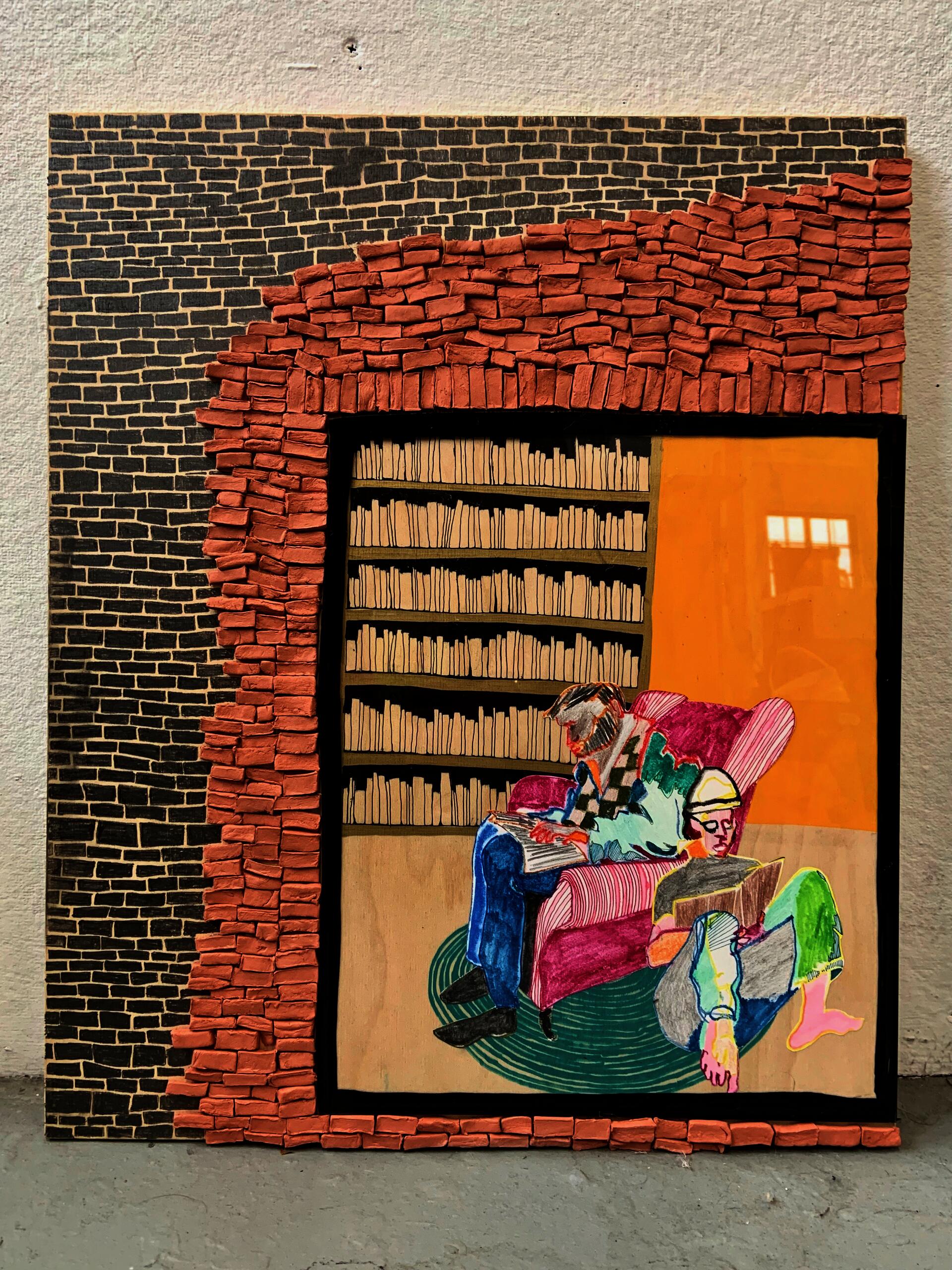 Mixed media piece by Grace Kayar