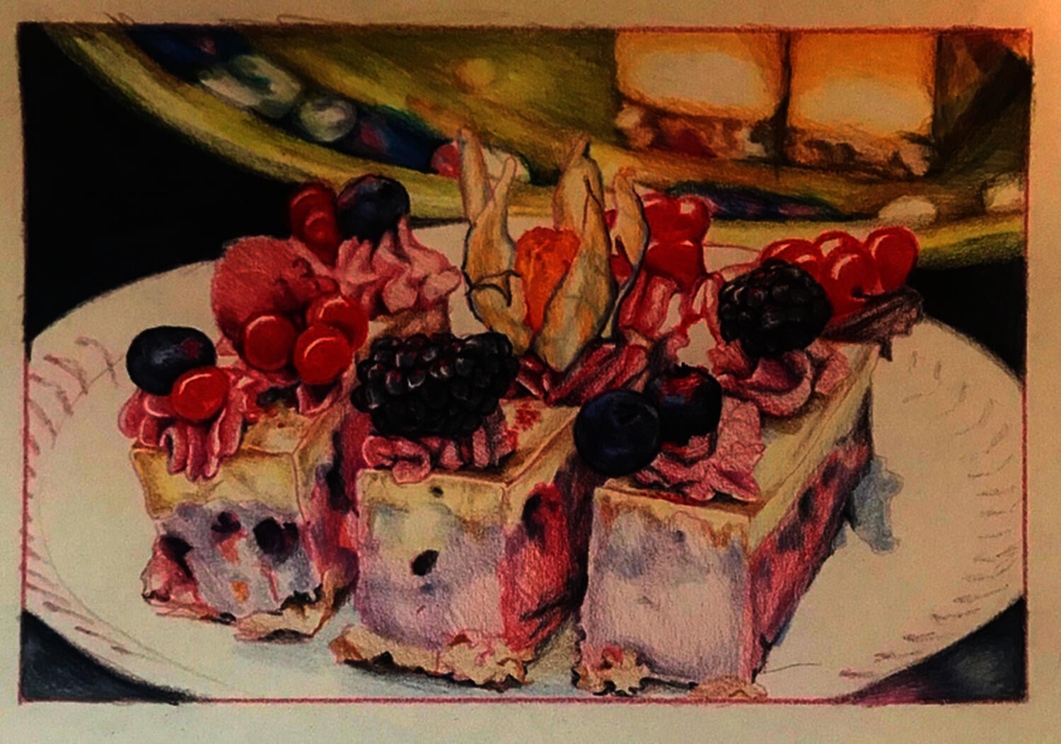 Colored pencil drawing on paper by Katherine Machin