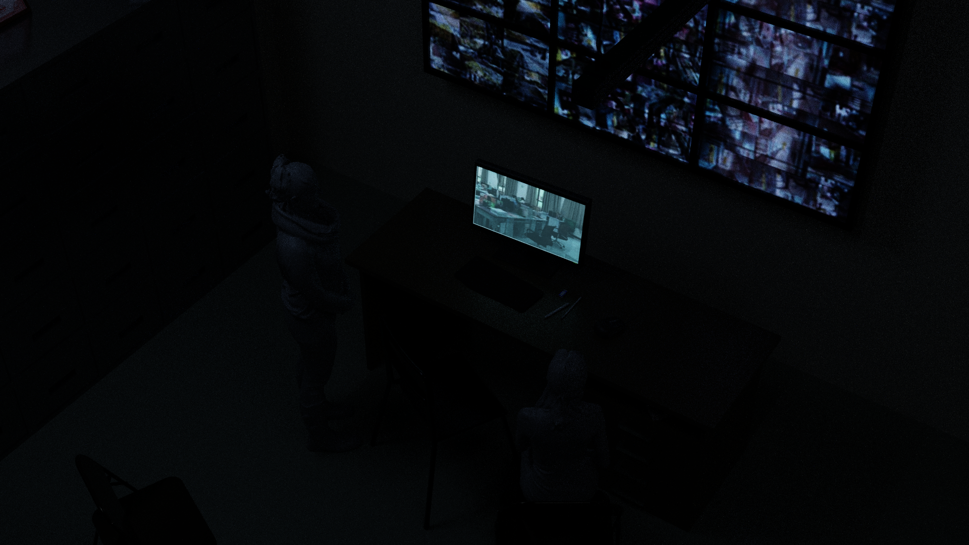 Scene mock-ups for film "Haze in her Room"