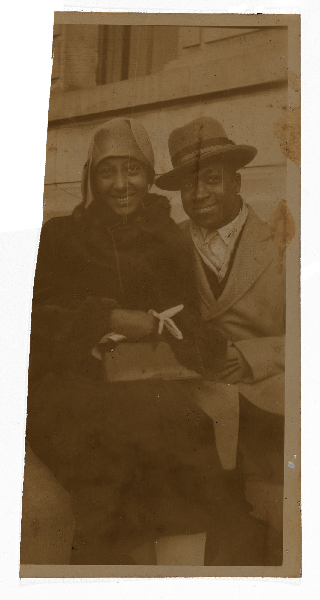 sepia tinted photo of a couple