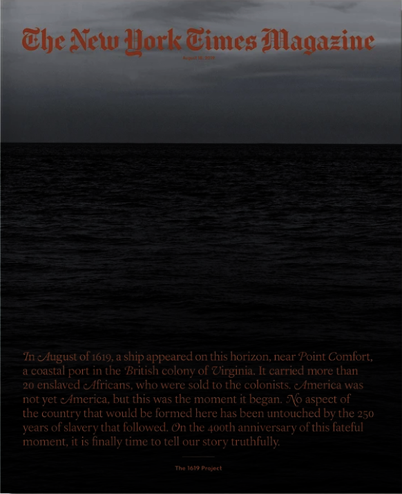 New York Times Magazine cover, with a grey picture of the ocean
