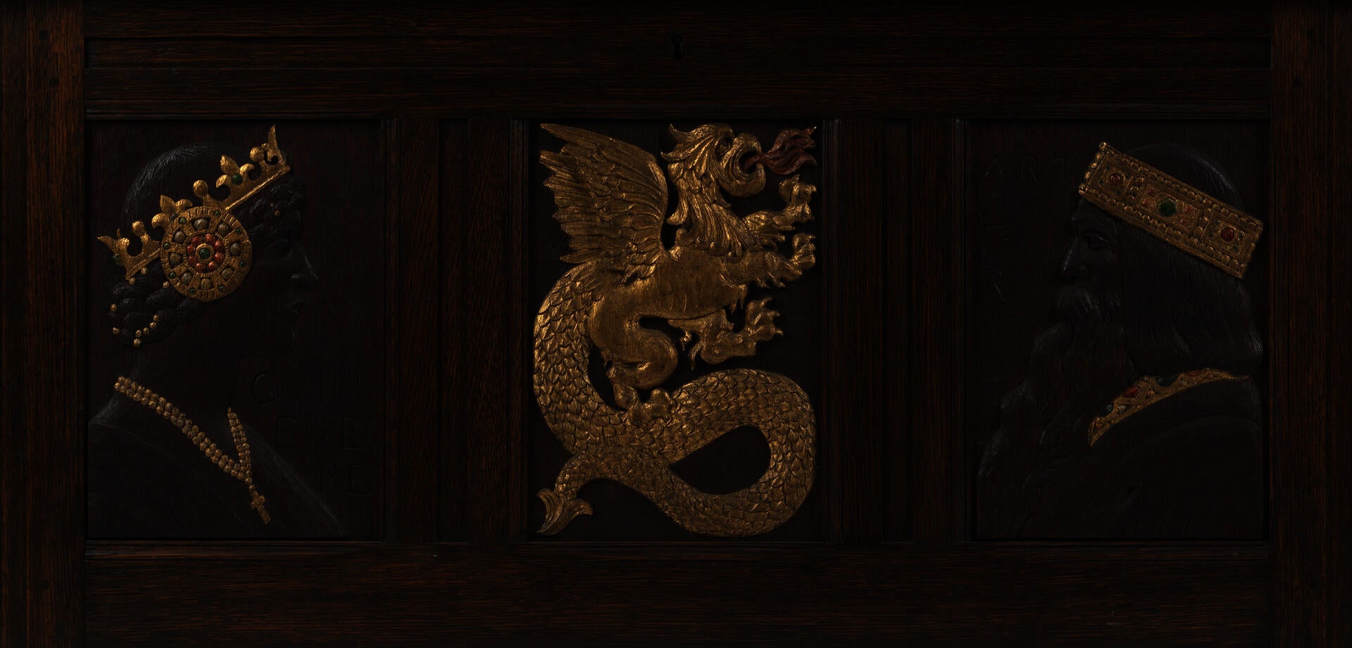 Detail of "King Arthur Chest", ca. 1900 Sydney Richmond Burleigh, designer