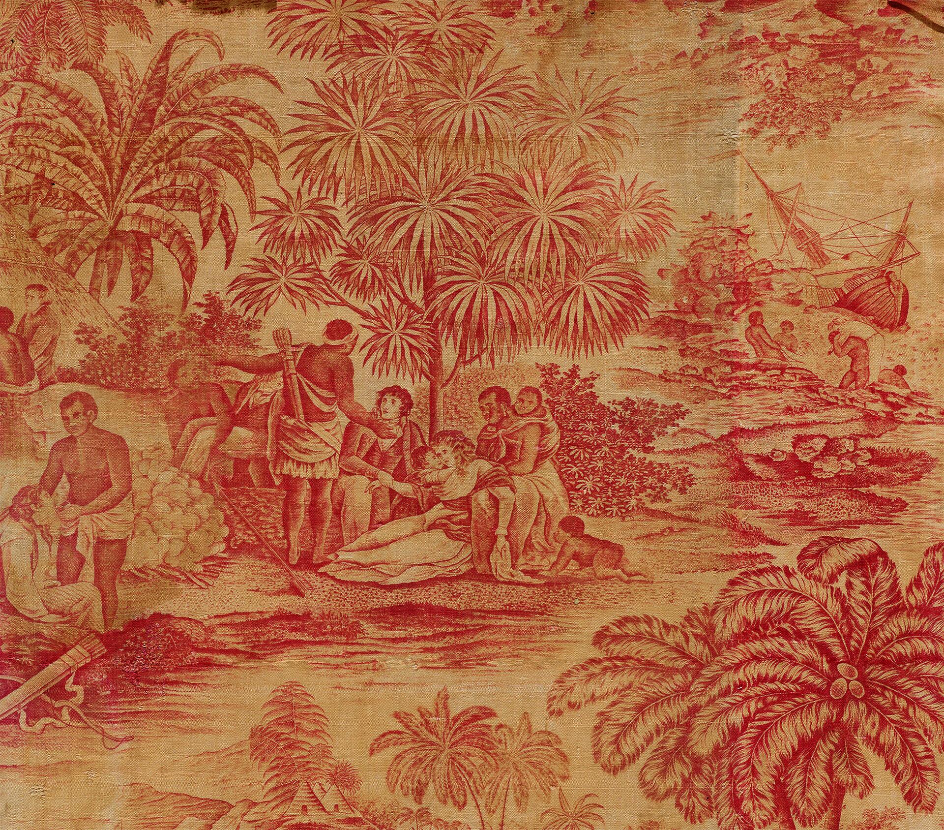 Detail of "Abolitionist Furnishing Textile", early 1800s
