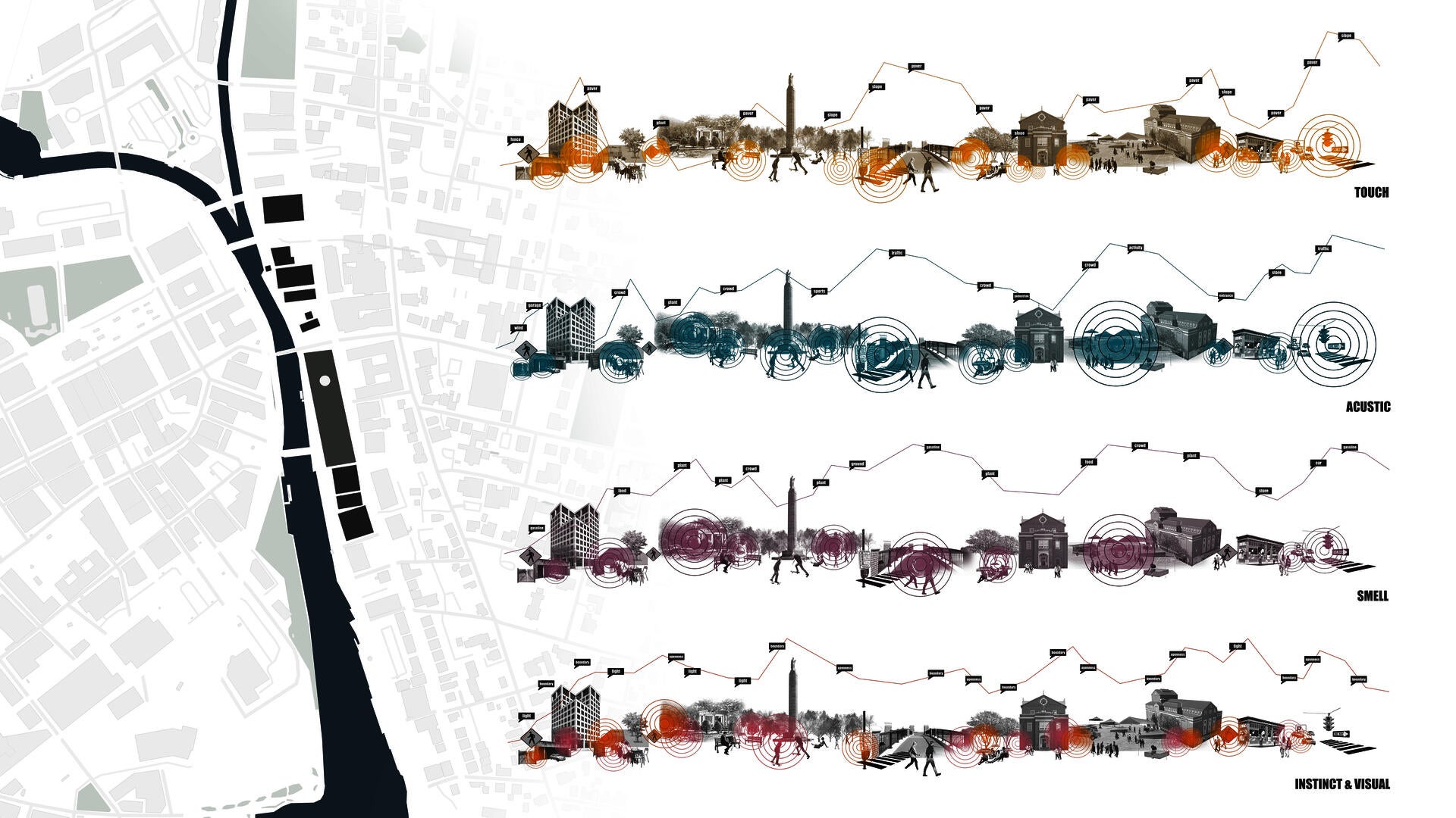 The image shows what a single sensor can perceive and detect from the environment.
