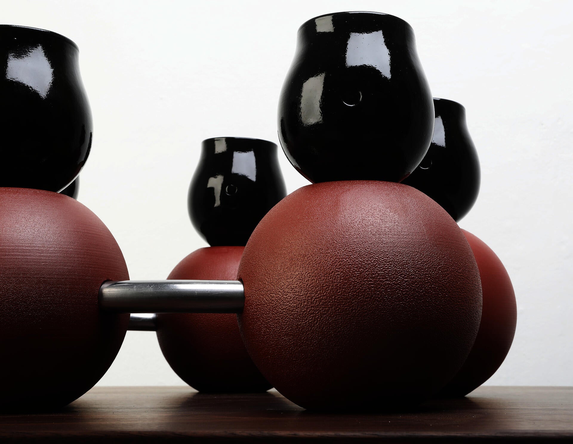 spherical cup display close up