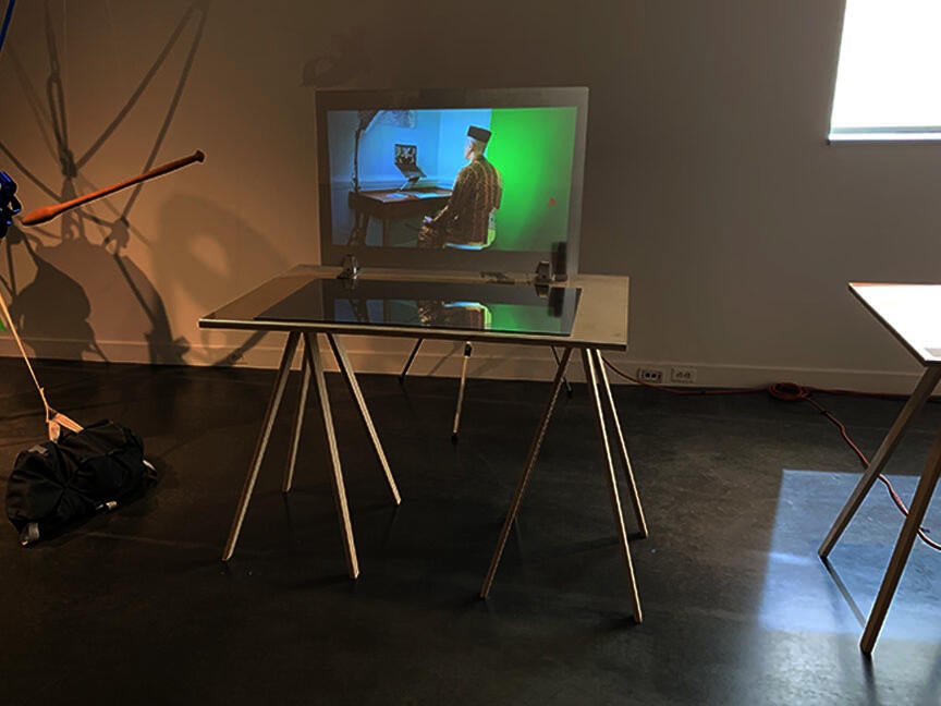 projection installation of tvfrancis digital painting 