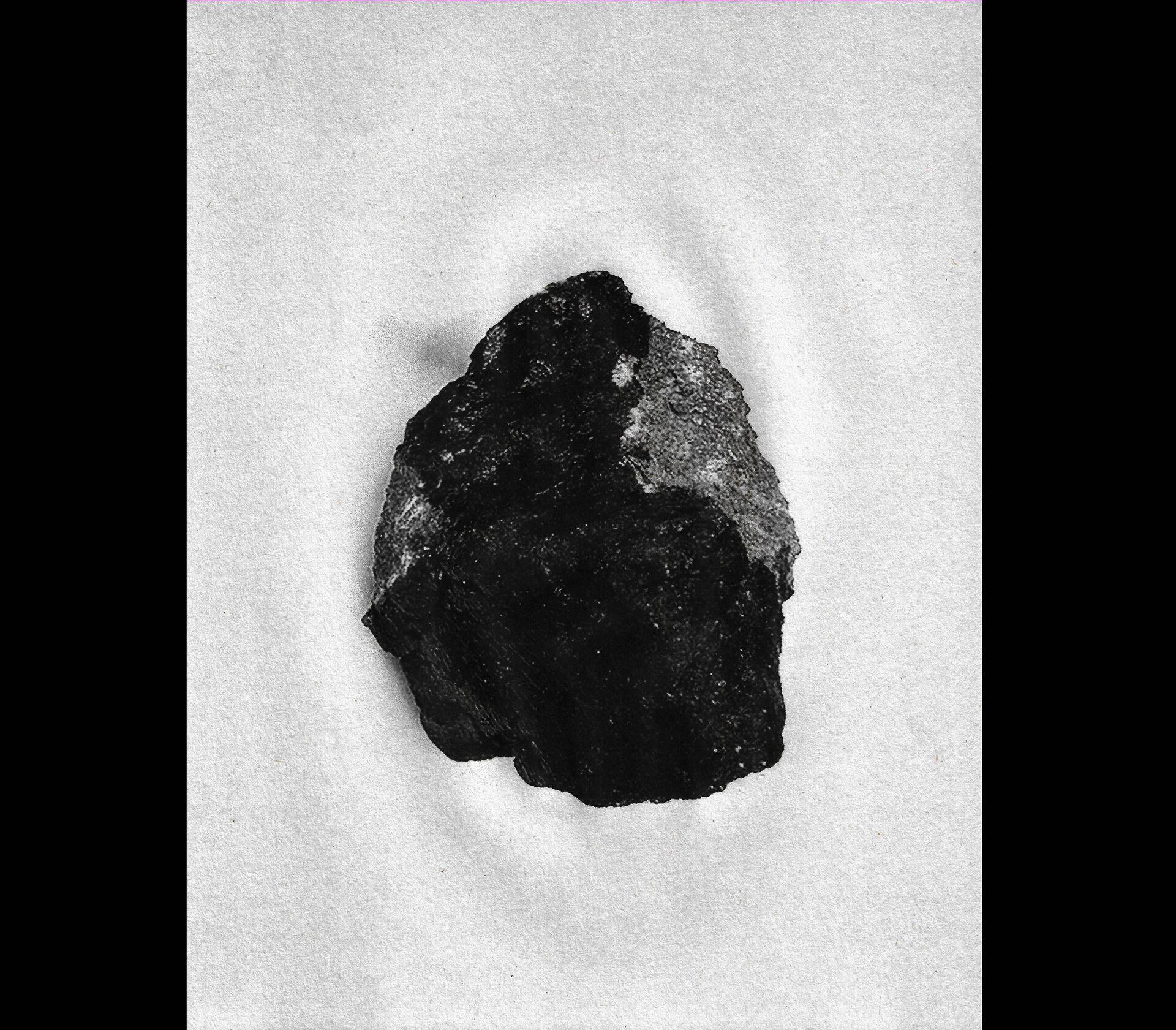 meteorite with dark margin