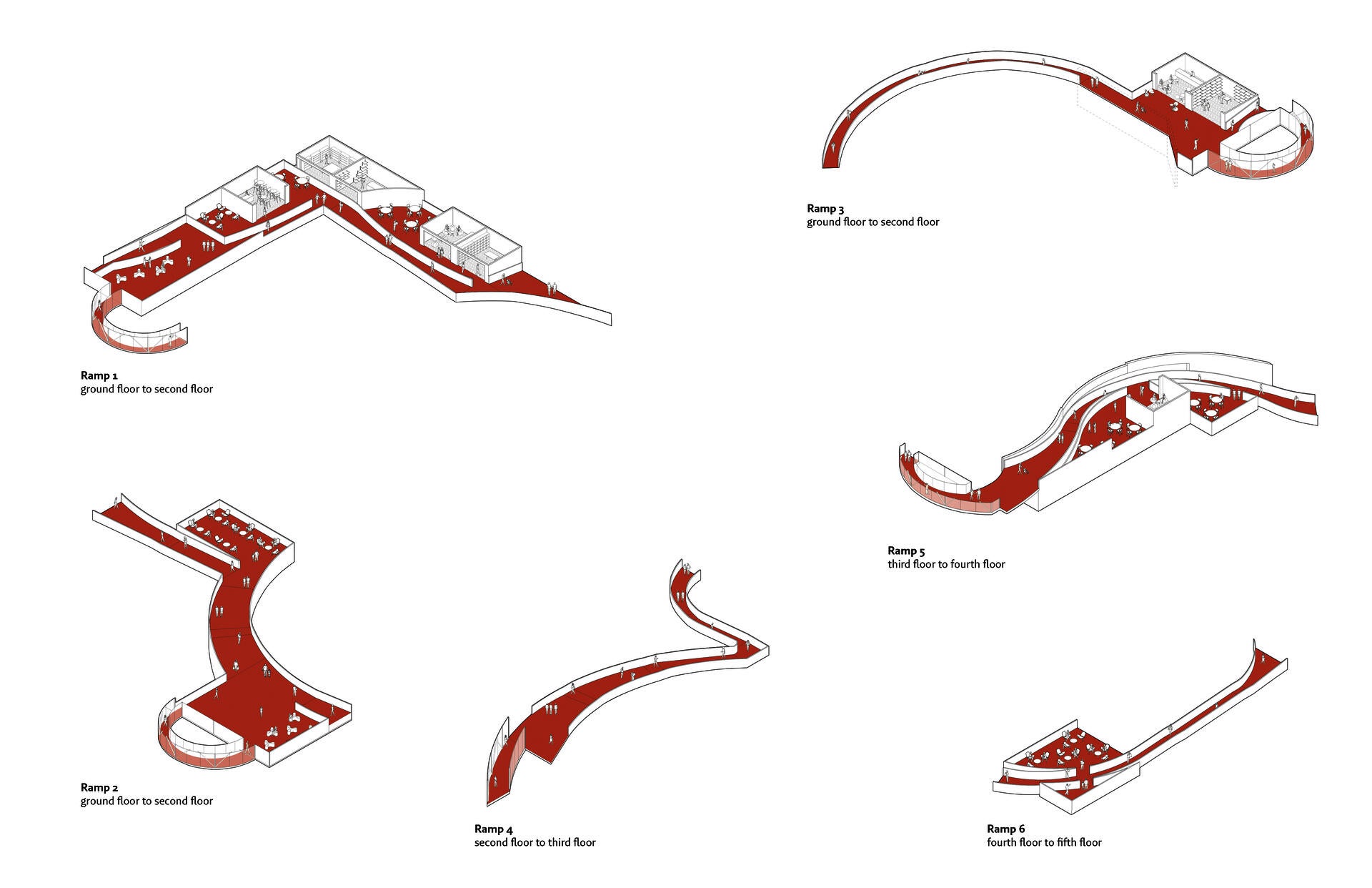 Ramps Axonometric Drawing
