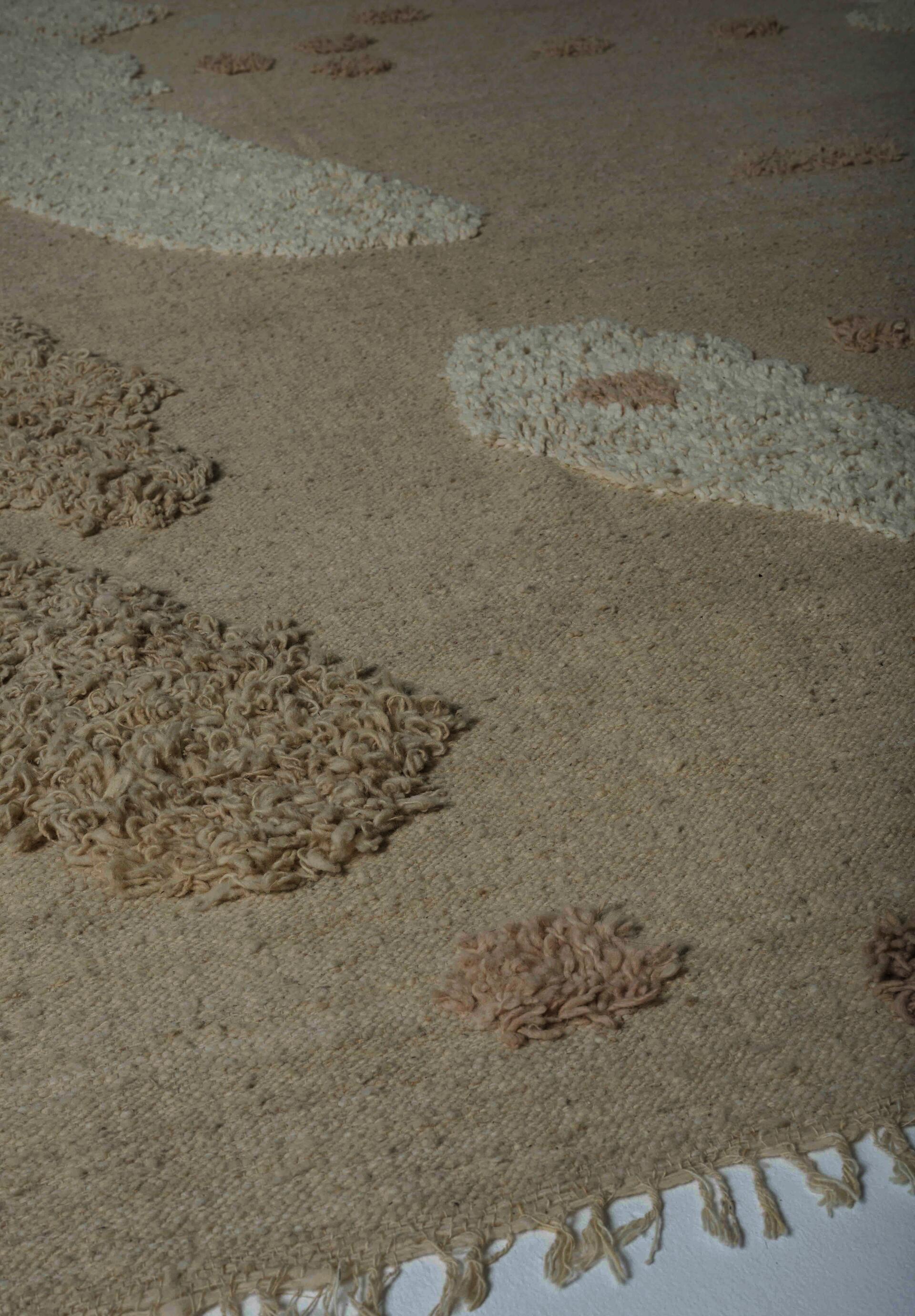 Detail of Loose Threads Wool Rug
