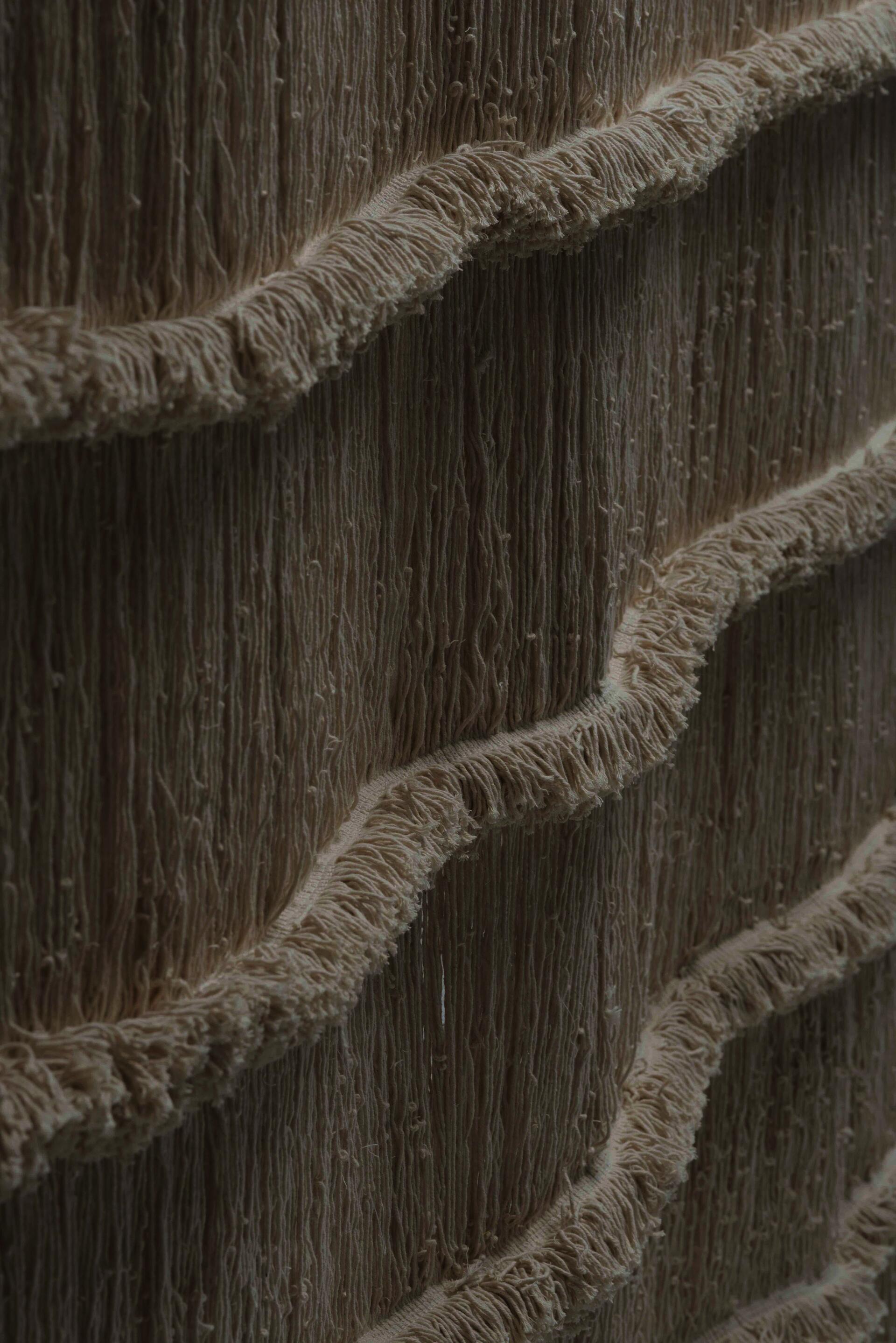 Weaved cotton curtain detail