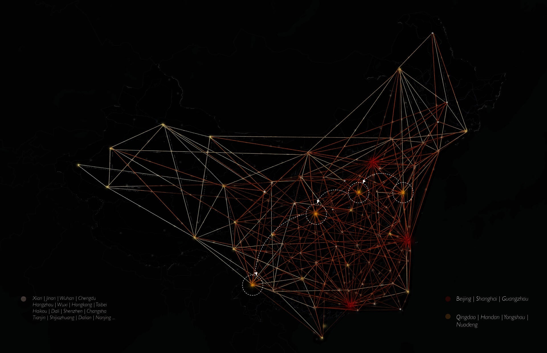 Map for Chinese cultural exhibitions