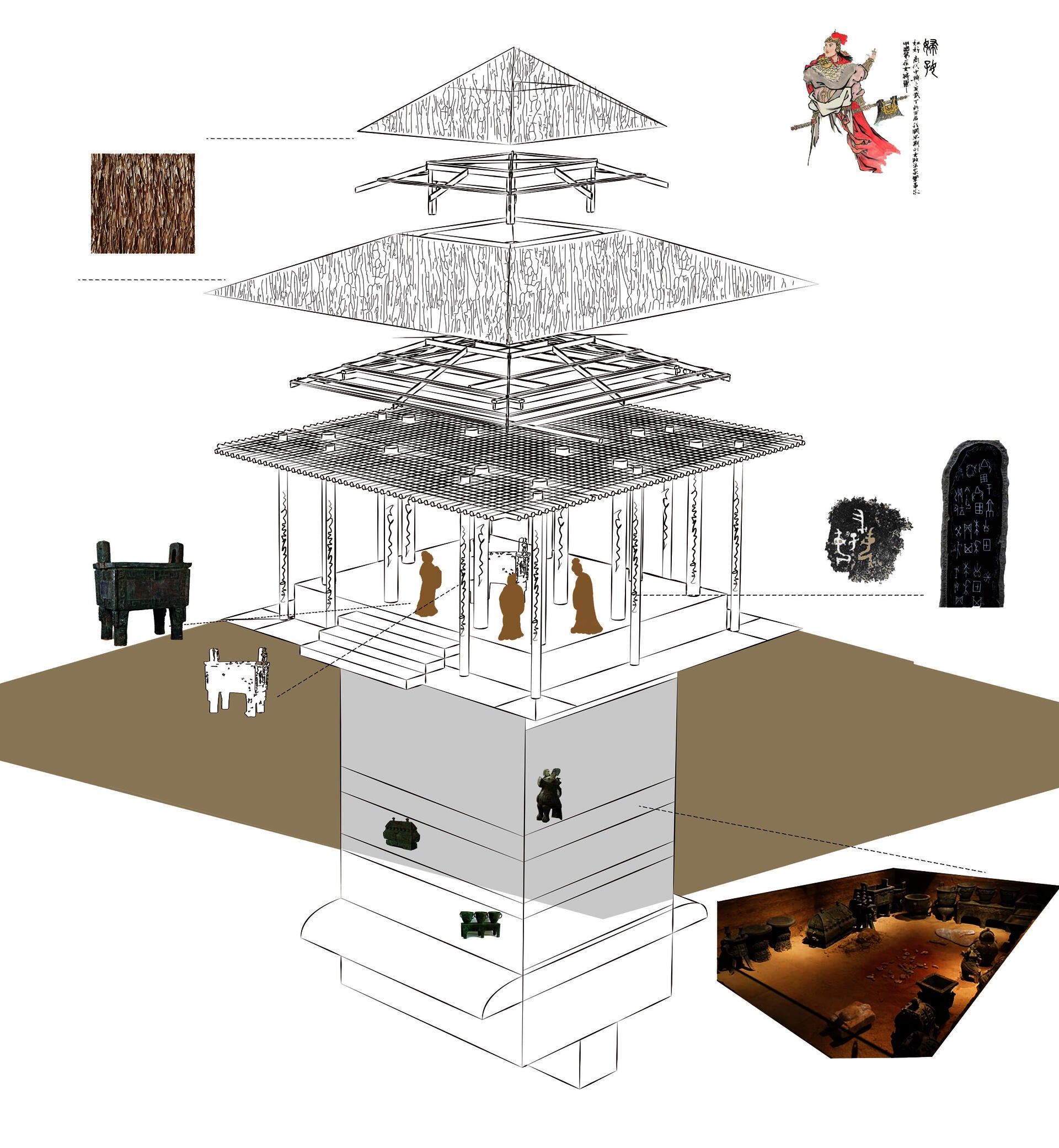 fuhao tomb collage