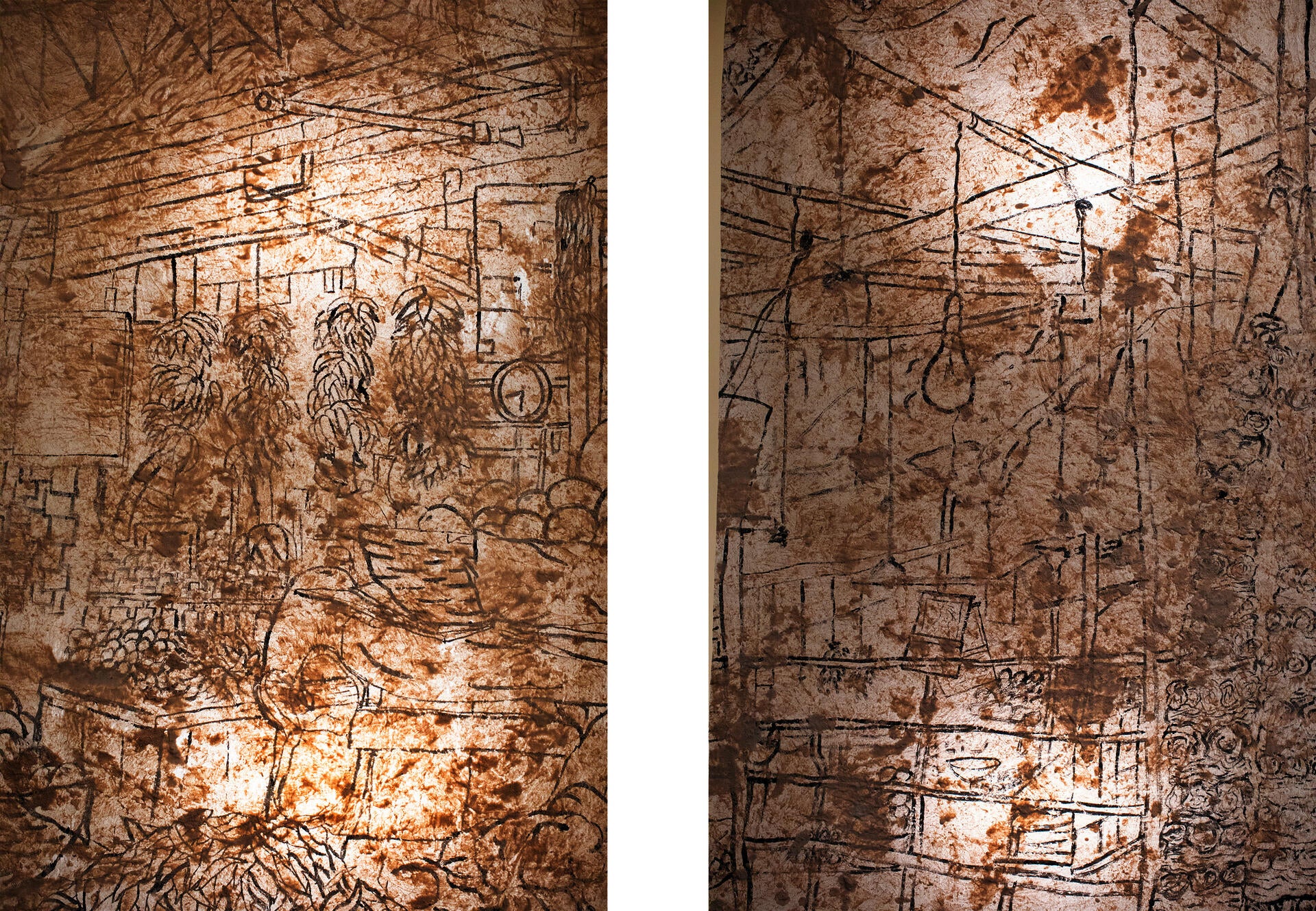 Closer view of Concrete Diptych