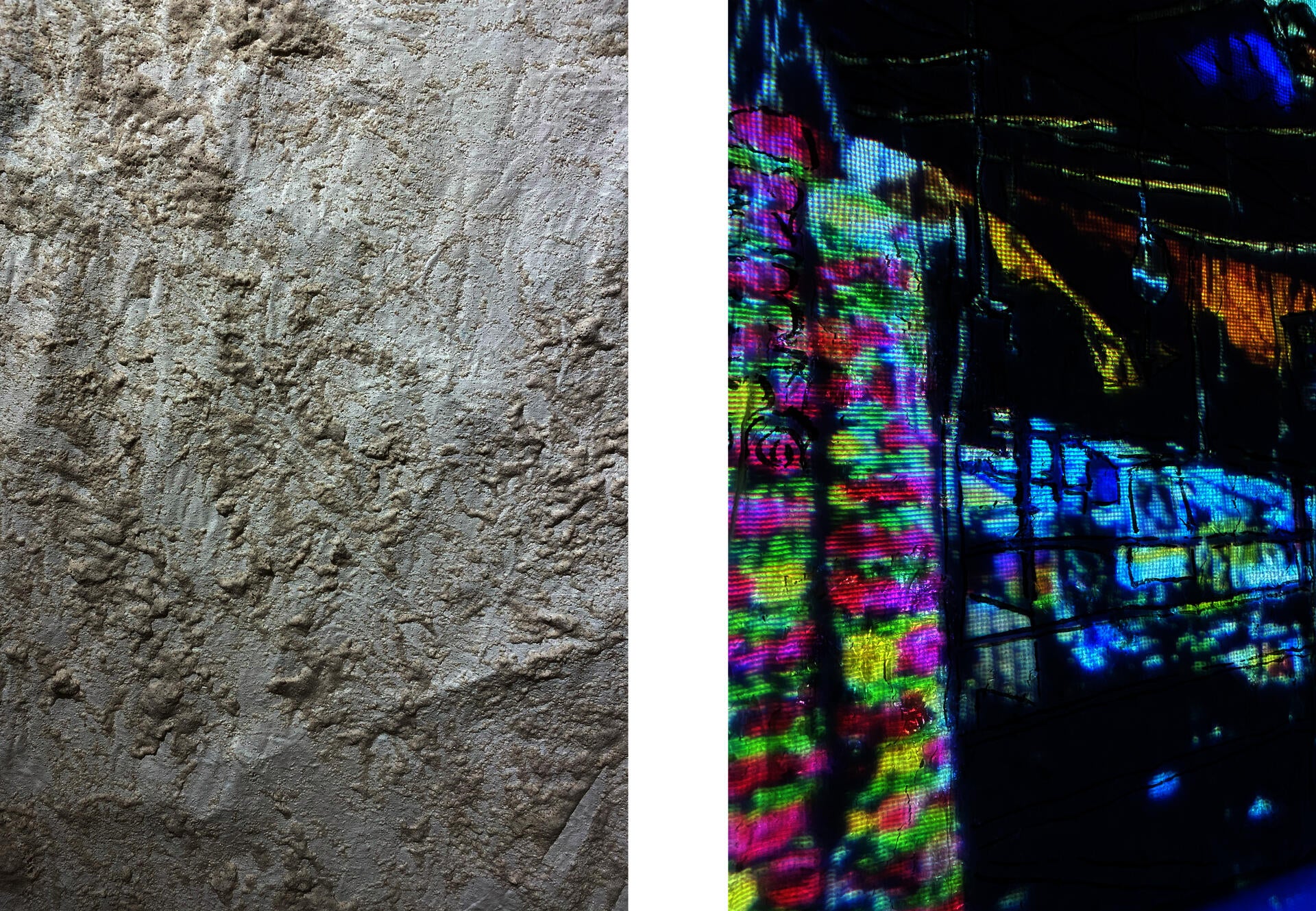 Images of process for concrete diptych