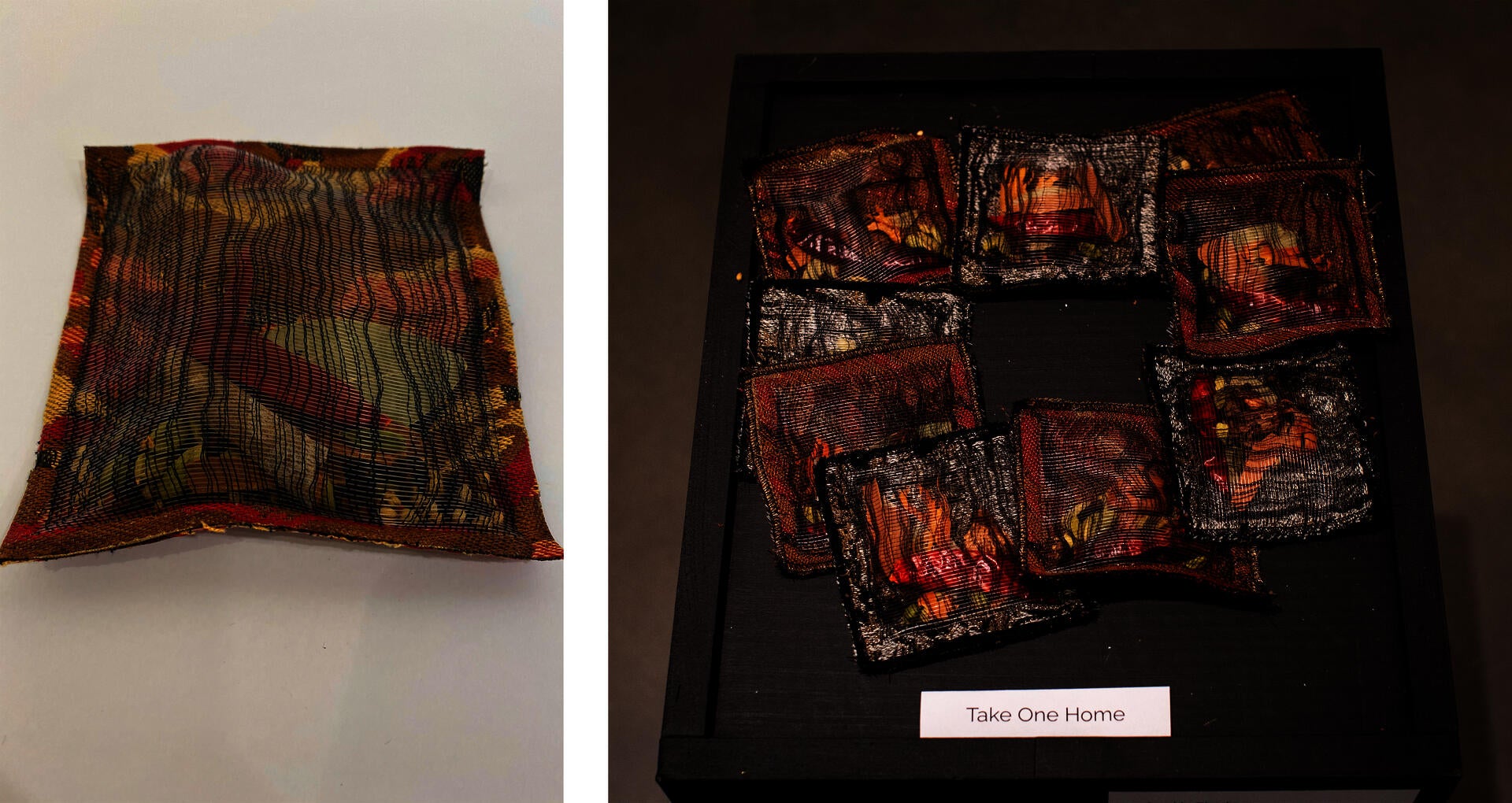 Close Up image of Jacquard pouches