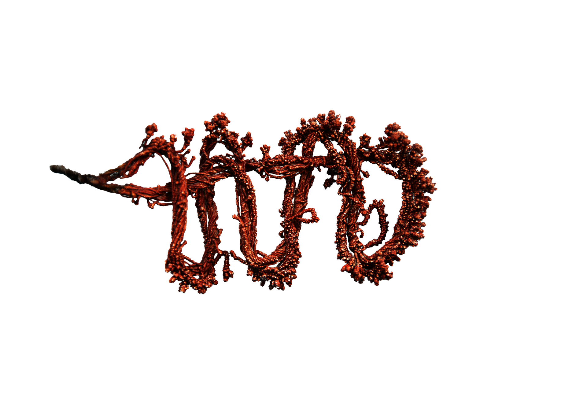 home-grown copper crystal