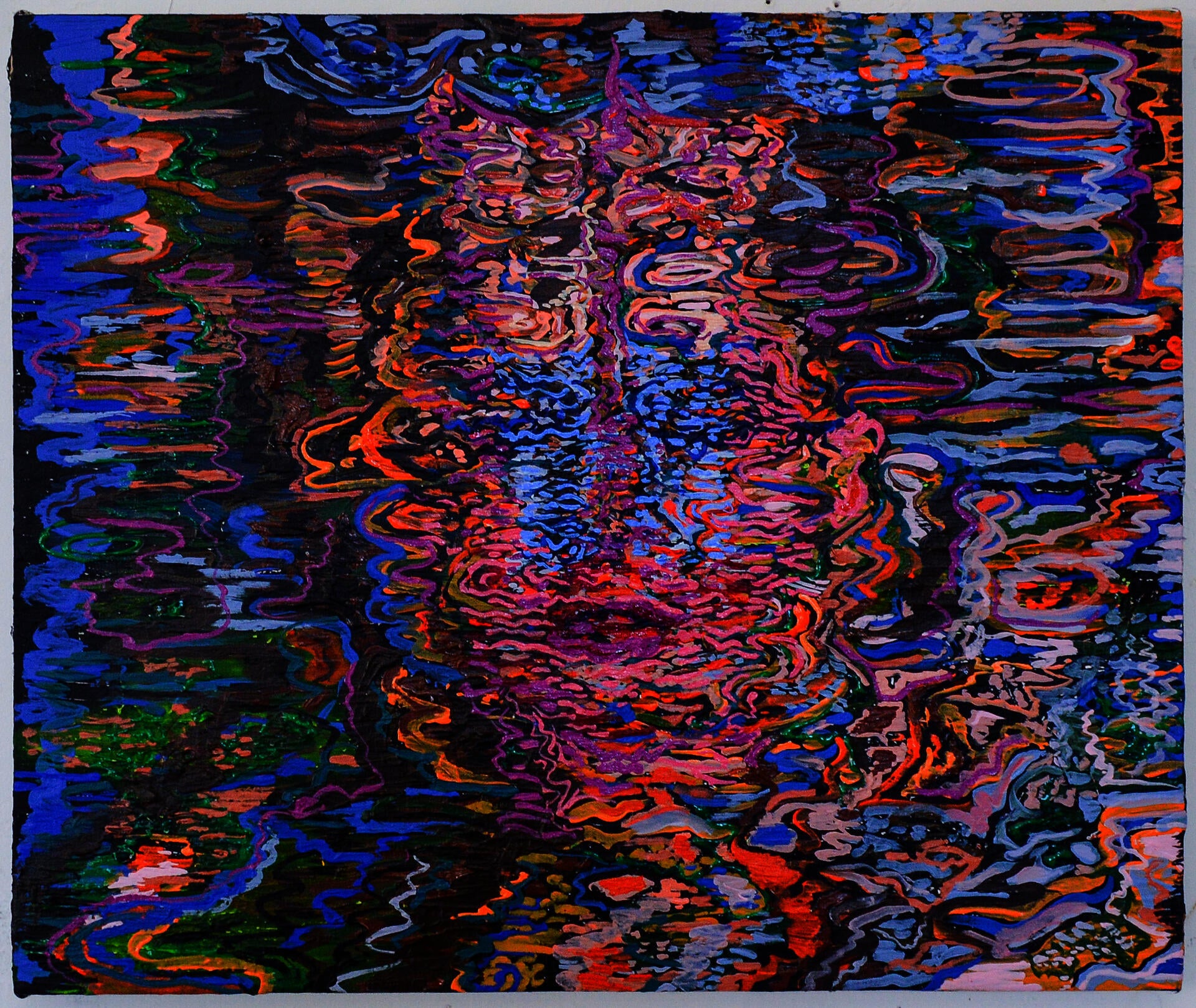 A painting of water reflecting a woman/Dorothy