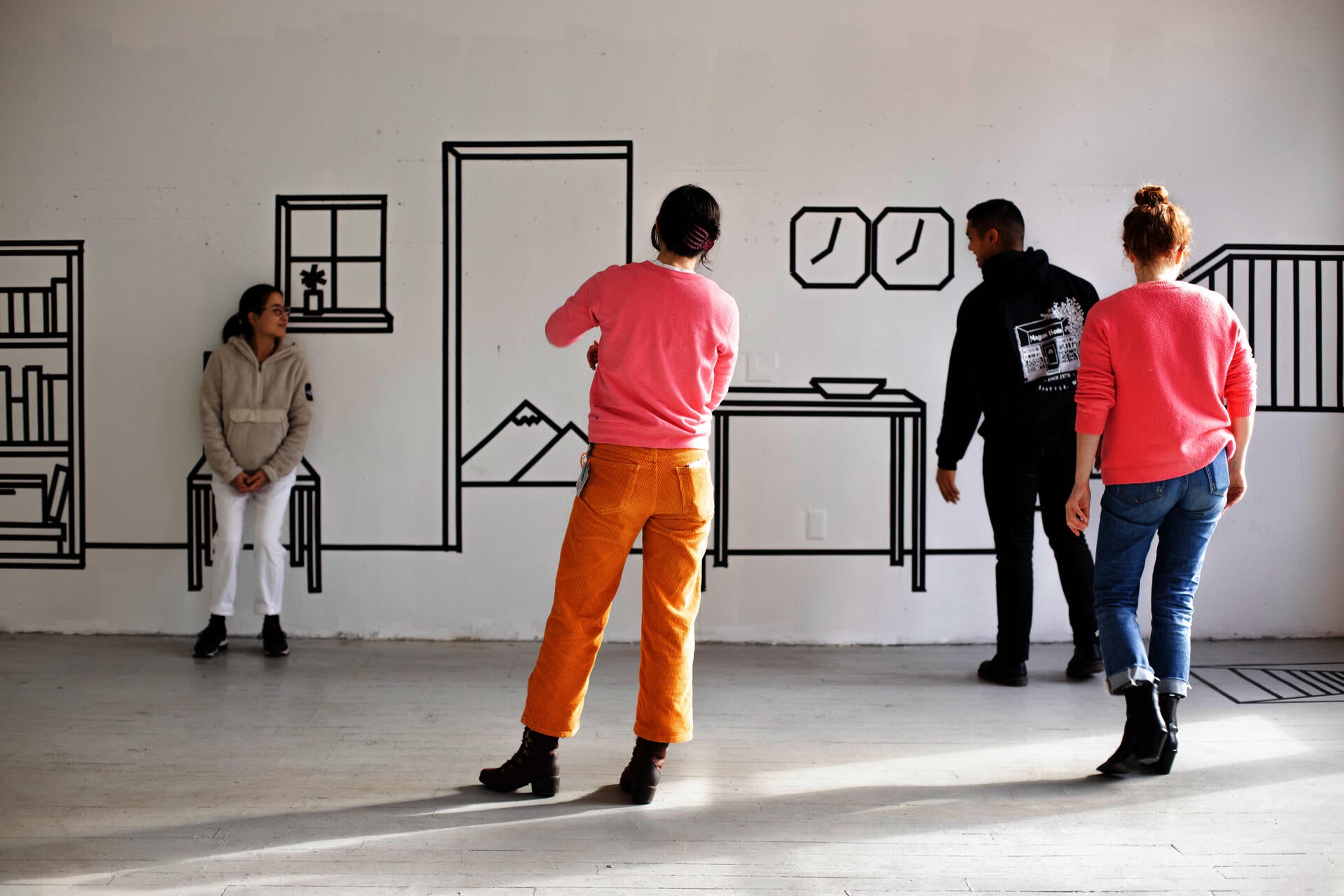 Installation view for Step Into the Wall and Vanish (2019) by Ryan Diaz