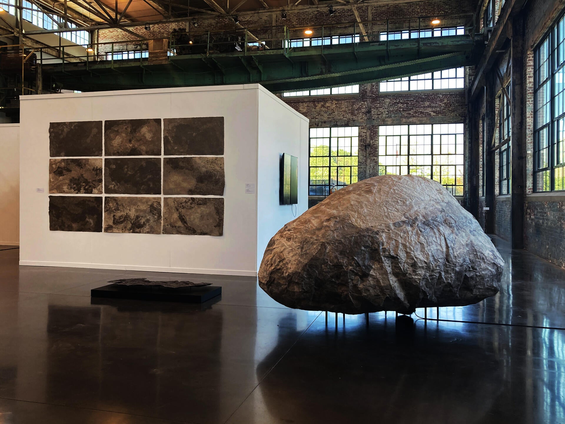 install view of artwork by haley mackeil in waterfire art center