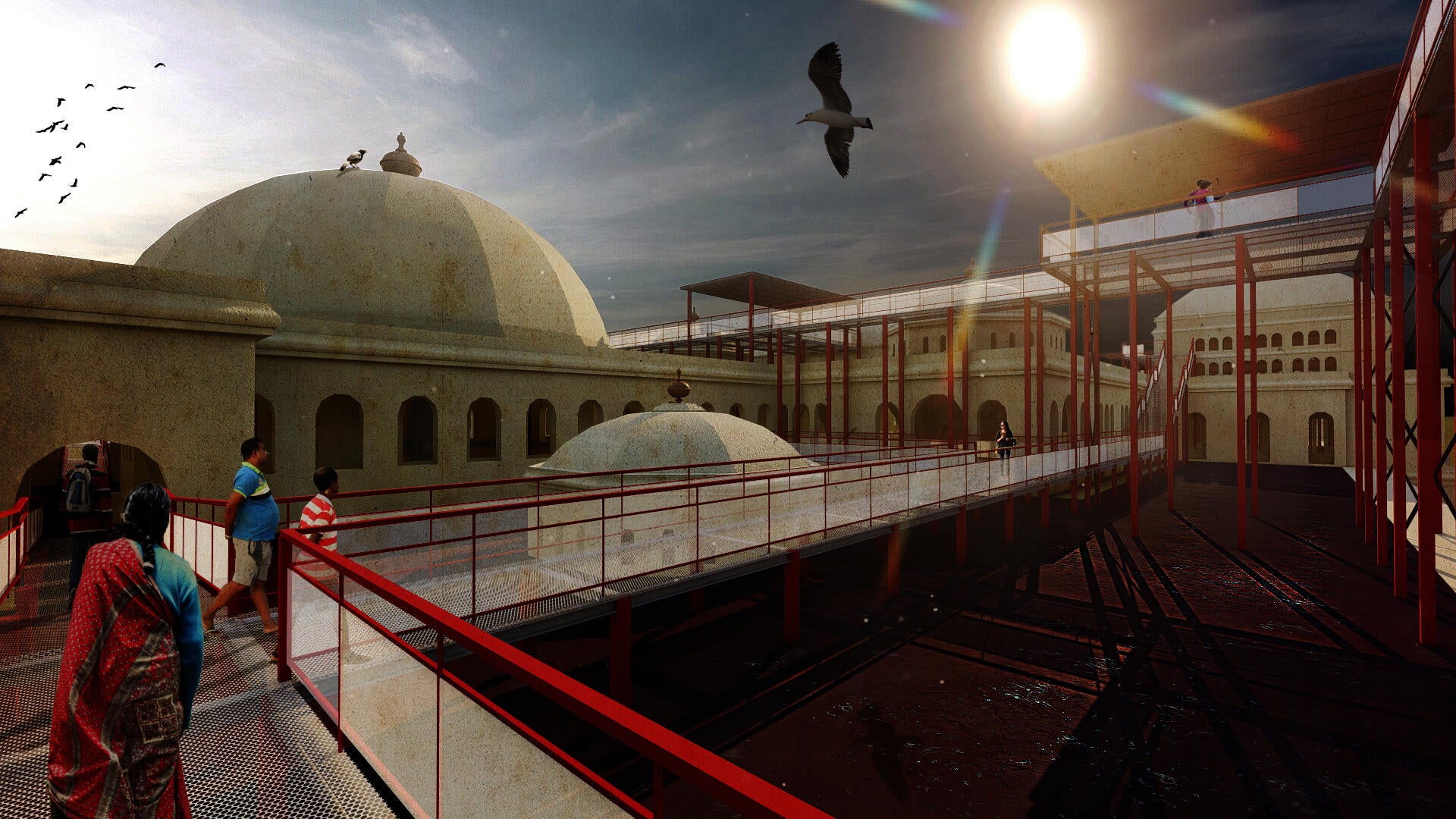 Roof walkway