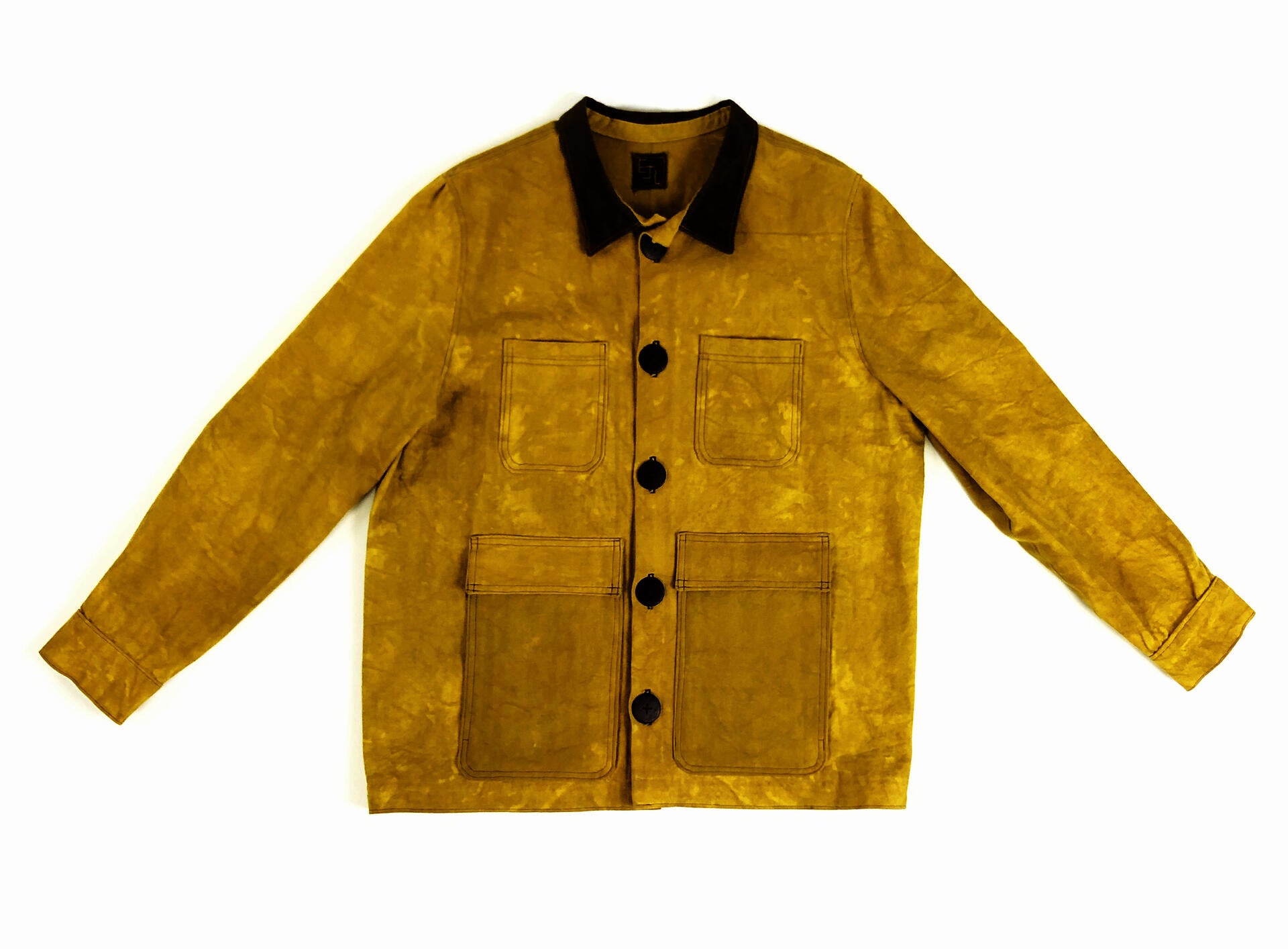 yellow chore coat