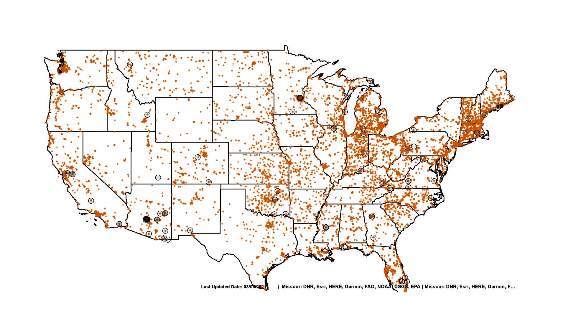 Map of Brownfields