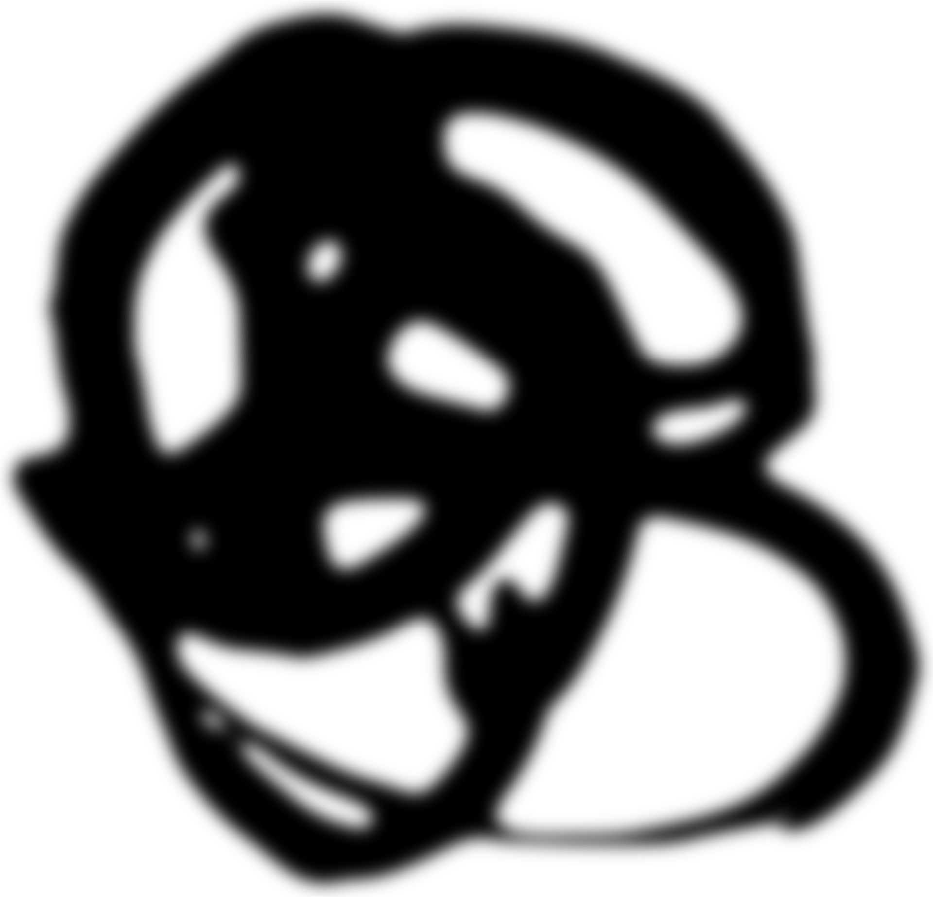 soft black tangled squiggle line