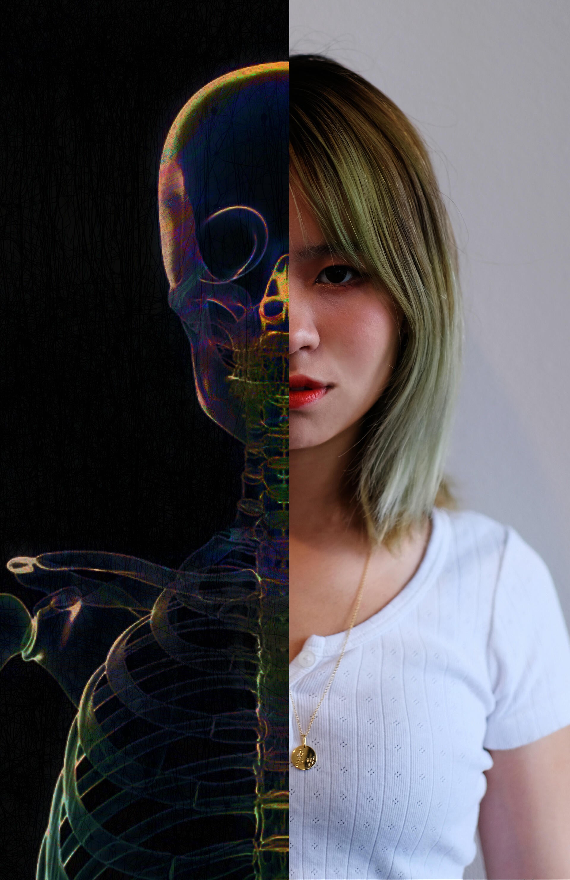 Image shows two different side of myself. One is very controlled, one is my inner heart emotion