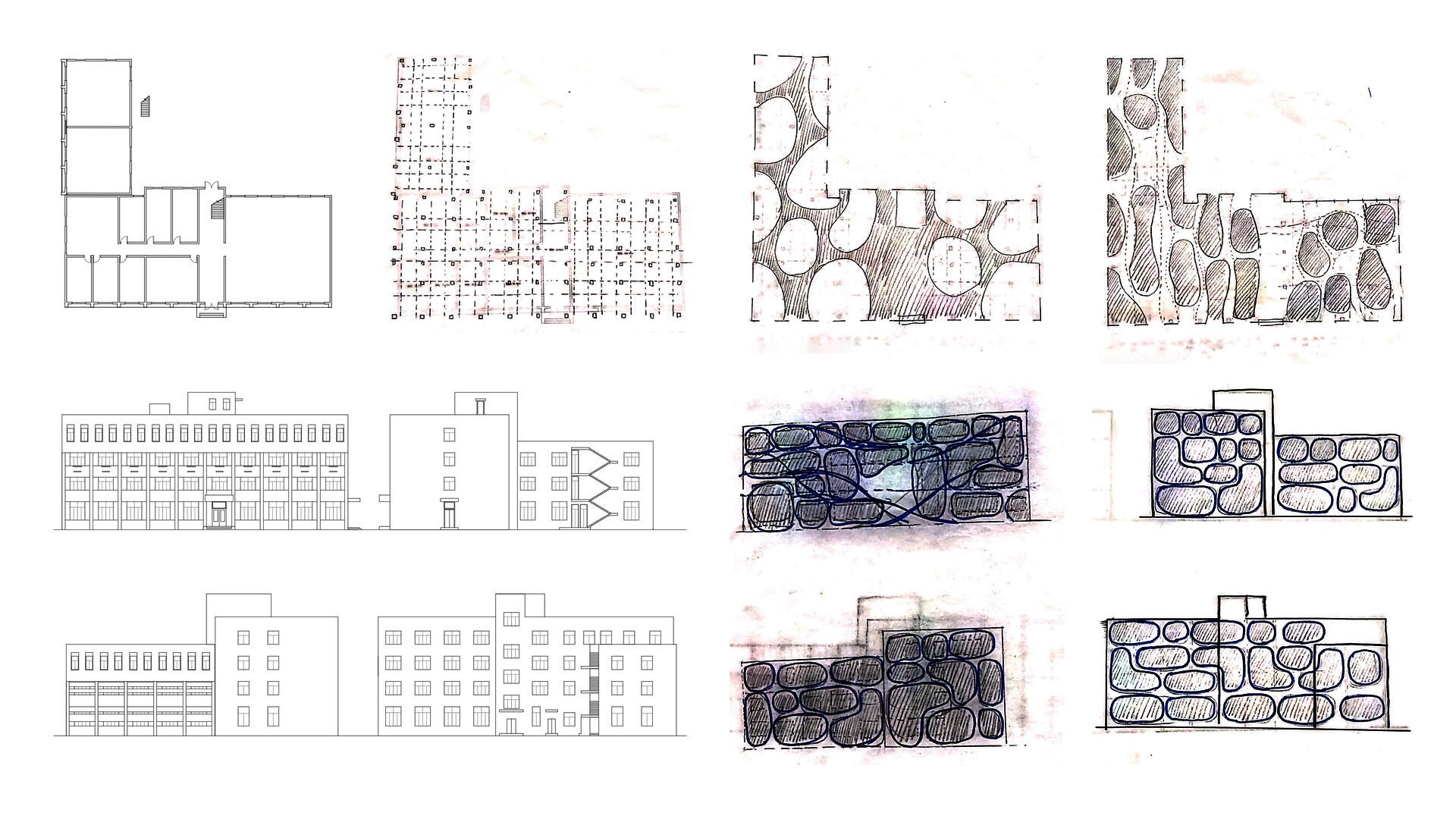 In the intervention, all the loading structure, the facade and some part of the floor will still stay the same and other parts of the building will be demolished. The new space will follow the logic of the column, and window to create a brand new interior experience.