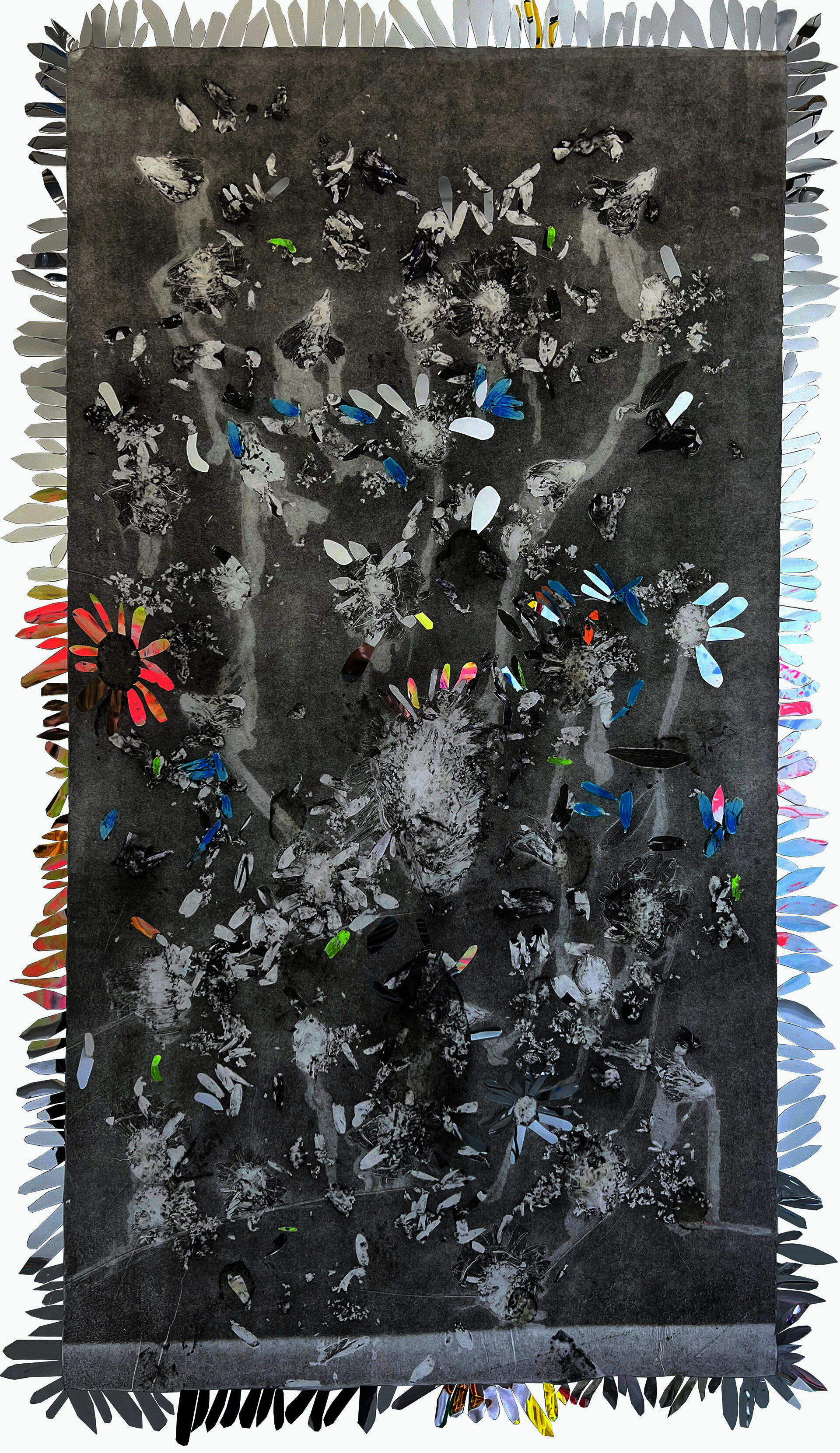 A cosmic monotype print that permits the viewer to interact with the piece.
