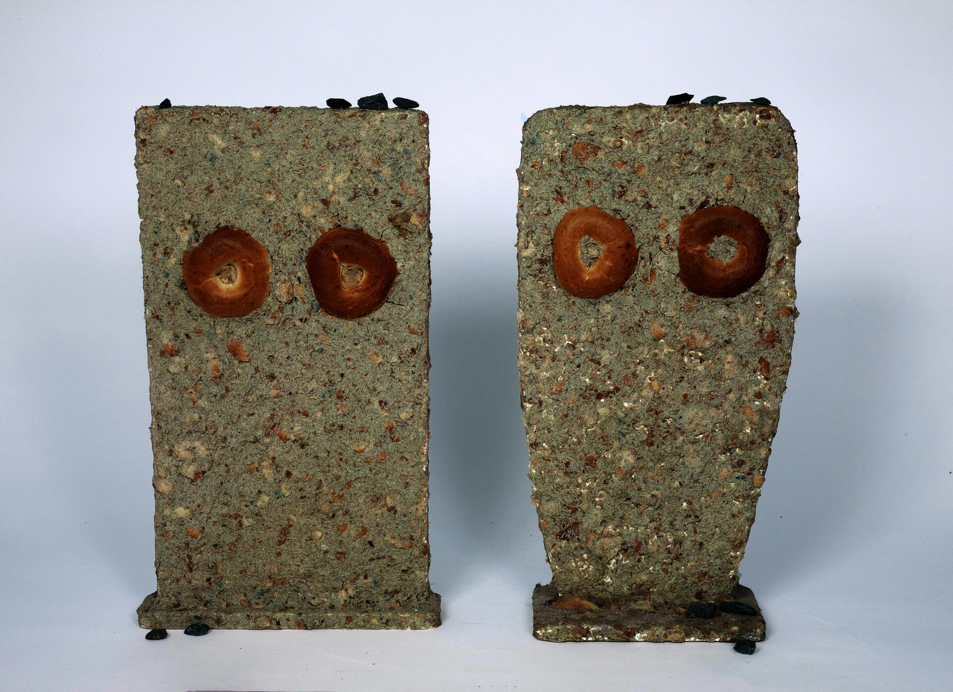 Two Tombstones made of bagels
