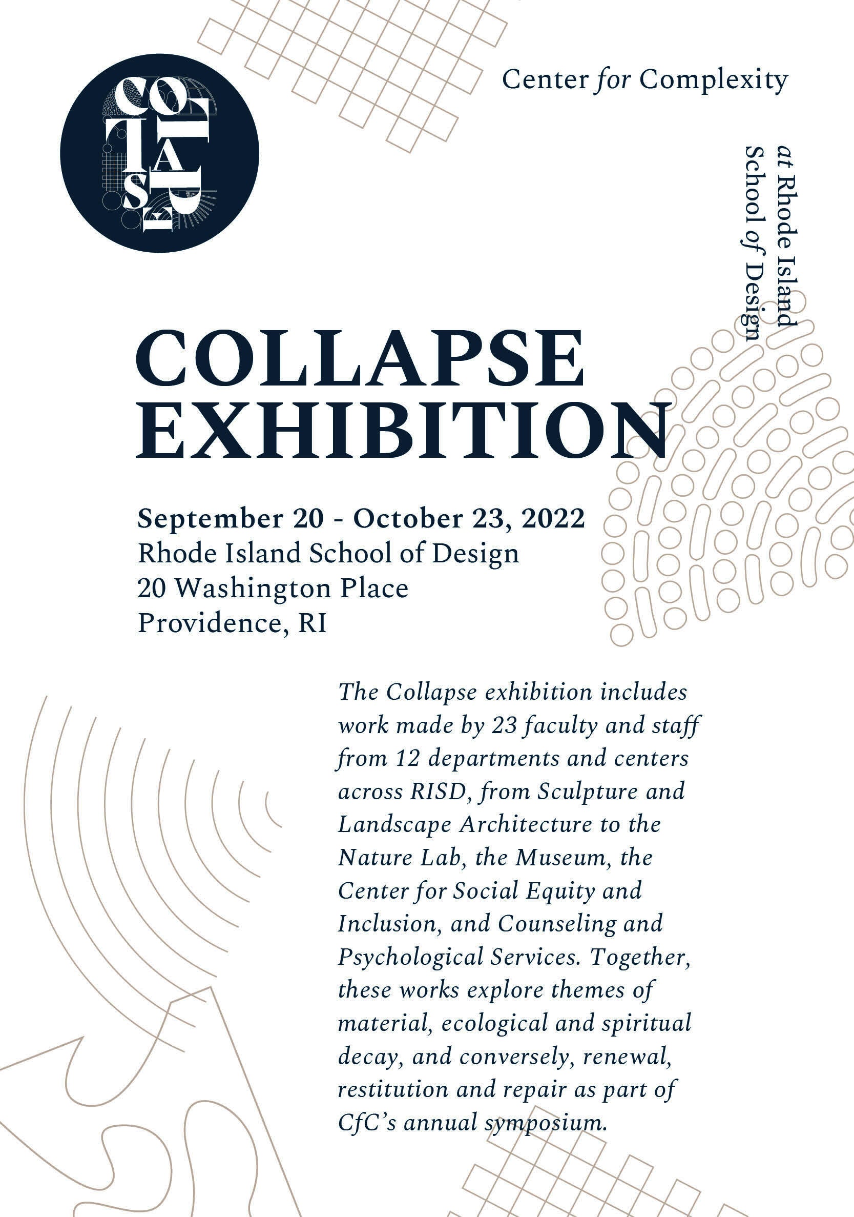 Poster titled Collapse Exhibition