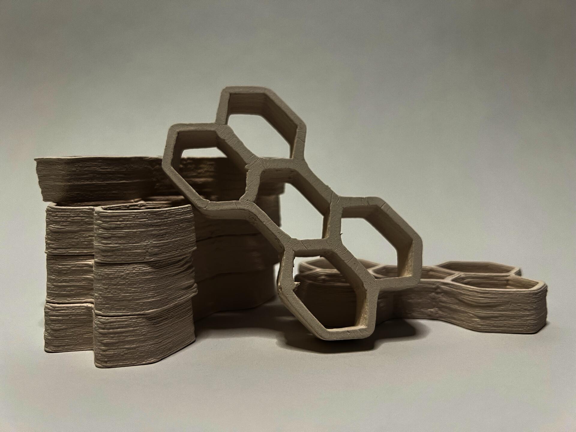 Building block made of ancient materials/biocomposite (hemp and clay) using digital fabrication (3D printing)