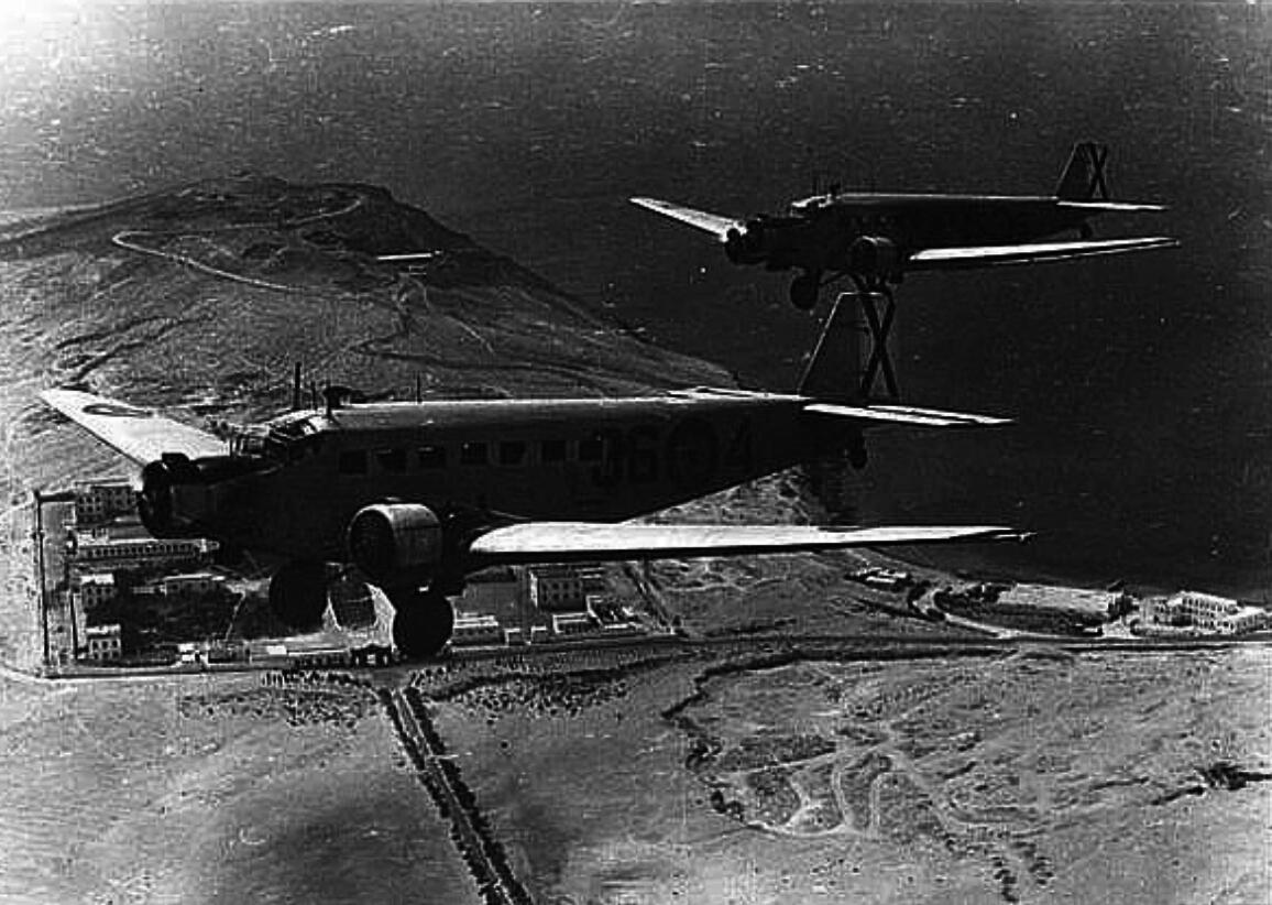 Tho Spanish Junker-Ju52 aircrafts flew over Sidi Ifni during the Ifni War.