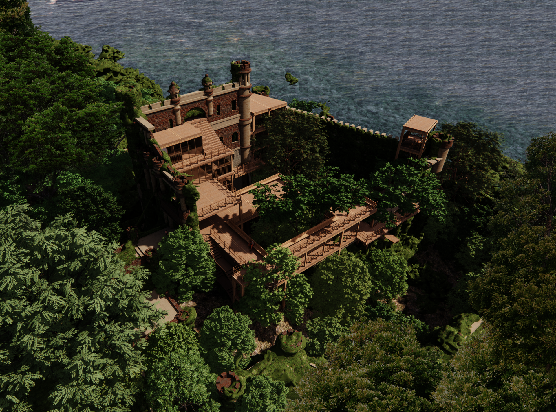 A series of retreats that can host events.