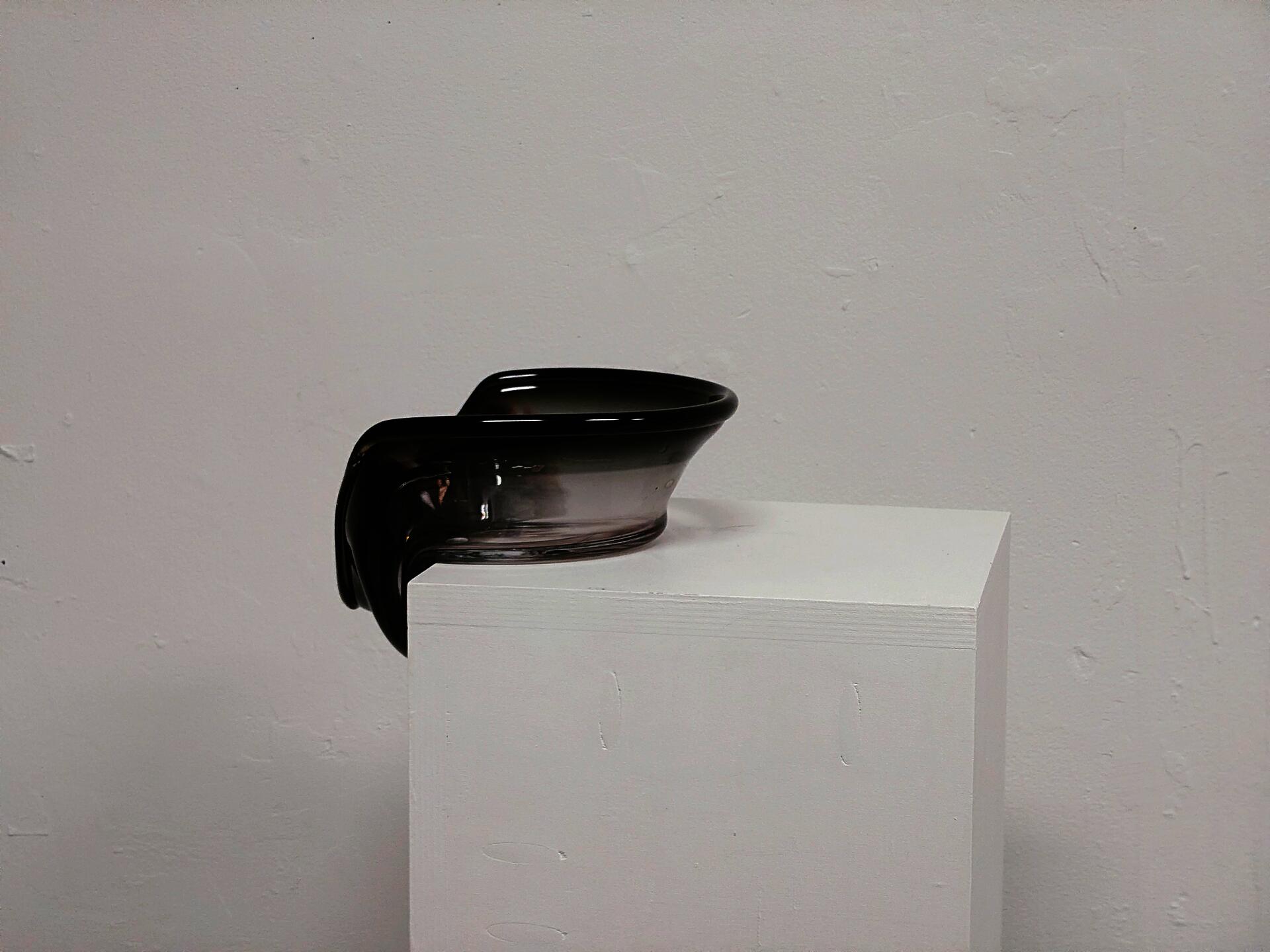 A slumped hand-blown bowl.