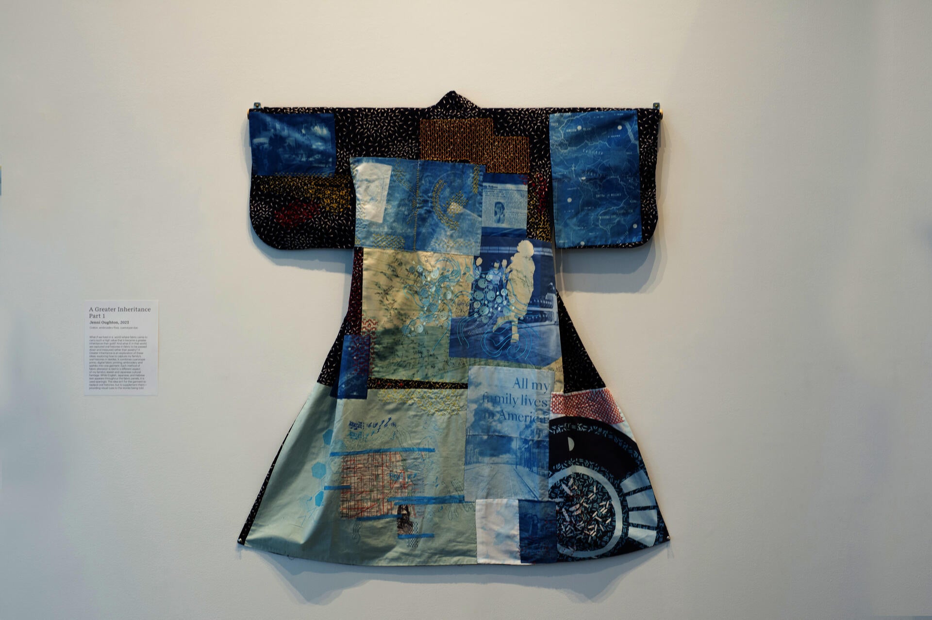 Sashiko and boro embroidered yukata.