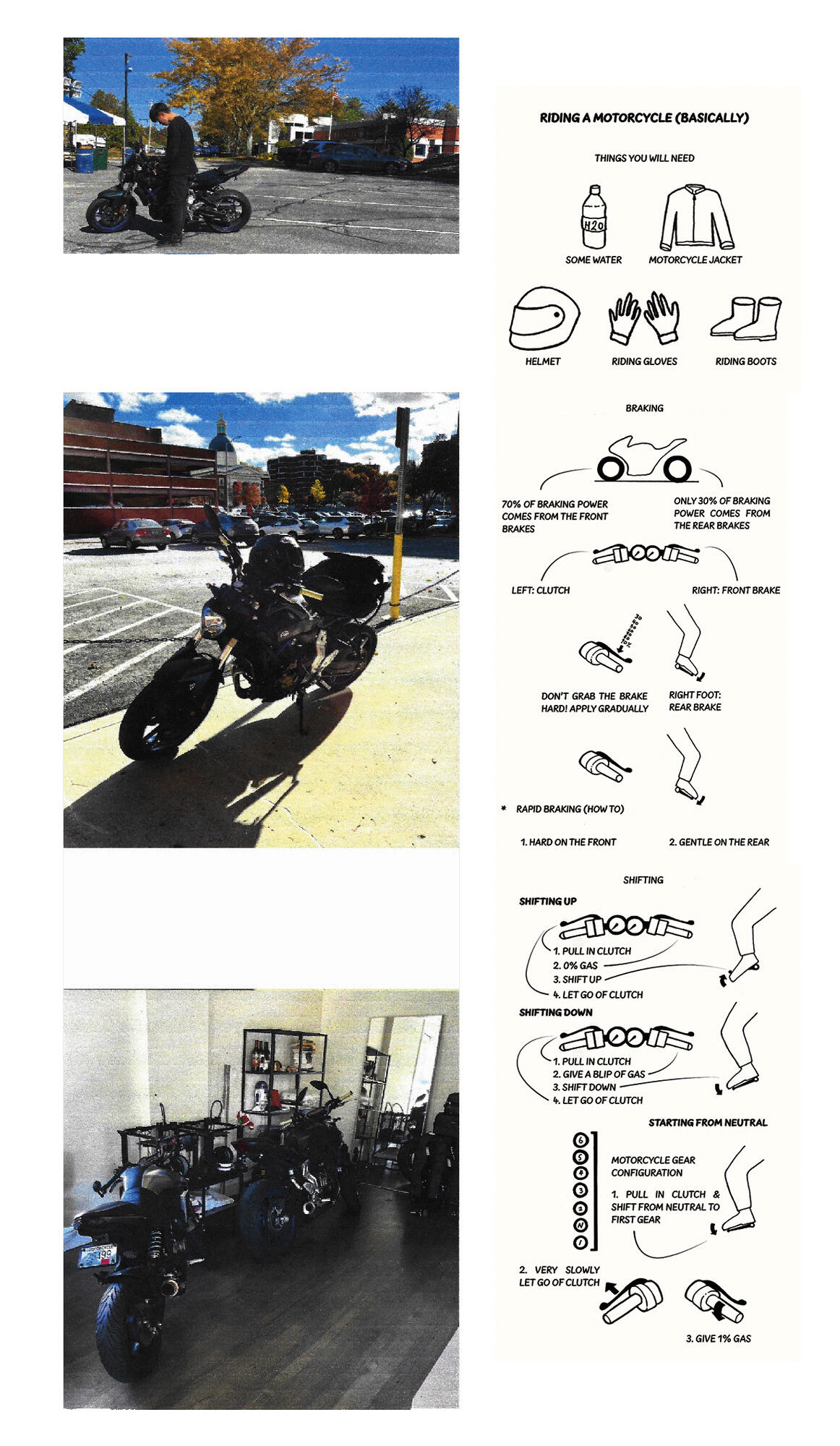 Buying and riding a motorcycle