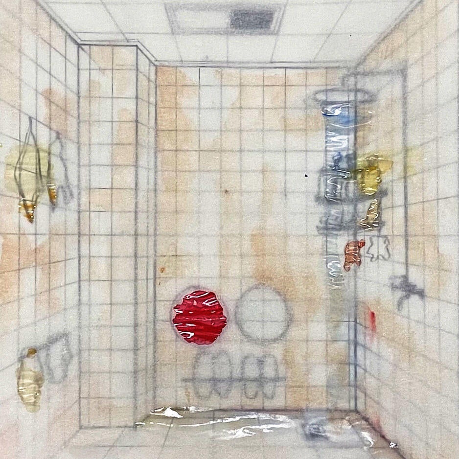Bathroom after use